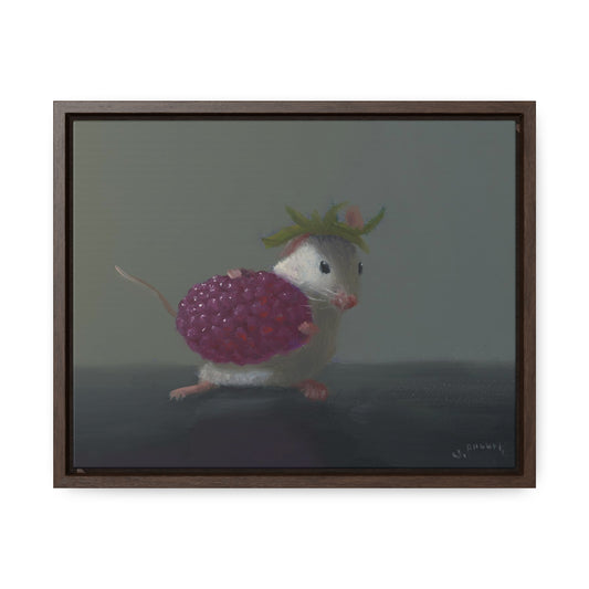 Stuart Dunkel: "Raspberry Snack" - Framed Canvas Reproduction