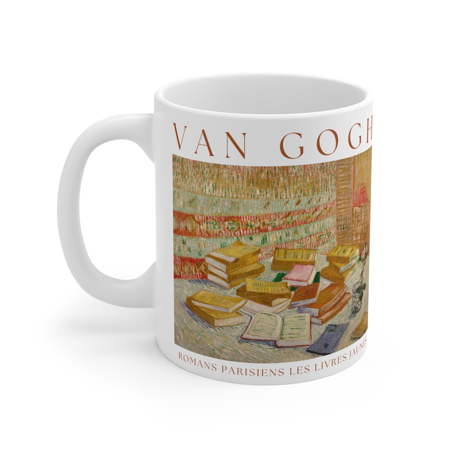 Vincent Van Gogh: "Romans Parisiens Les Livres Jaunes" Ceramic Mug (11oz\15oz\20oz)