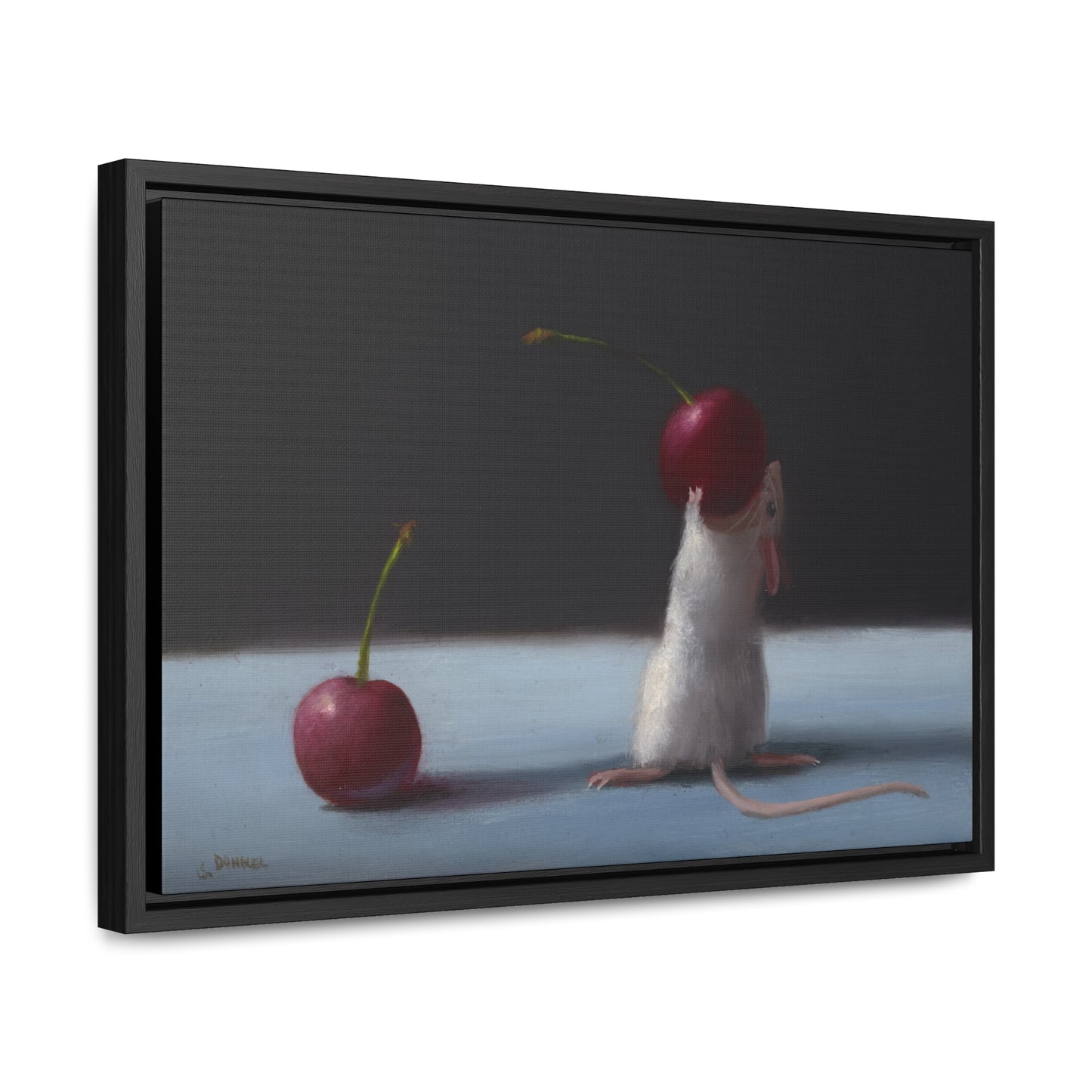 Stuart Dunkel: "Two Cherries" - Framed Canvas Reproduction
