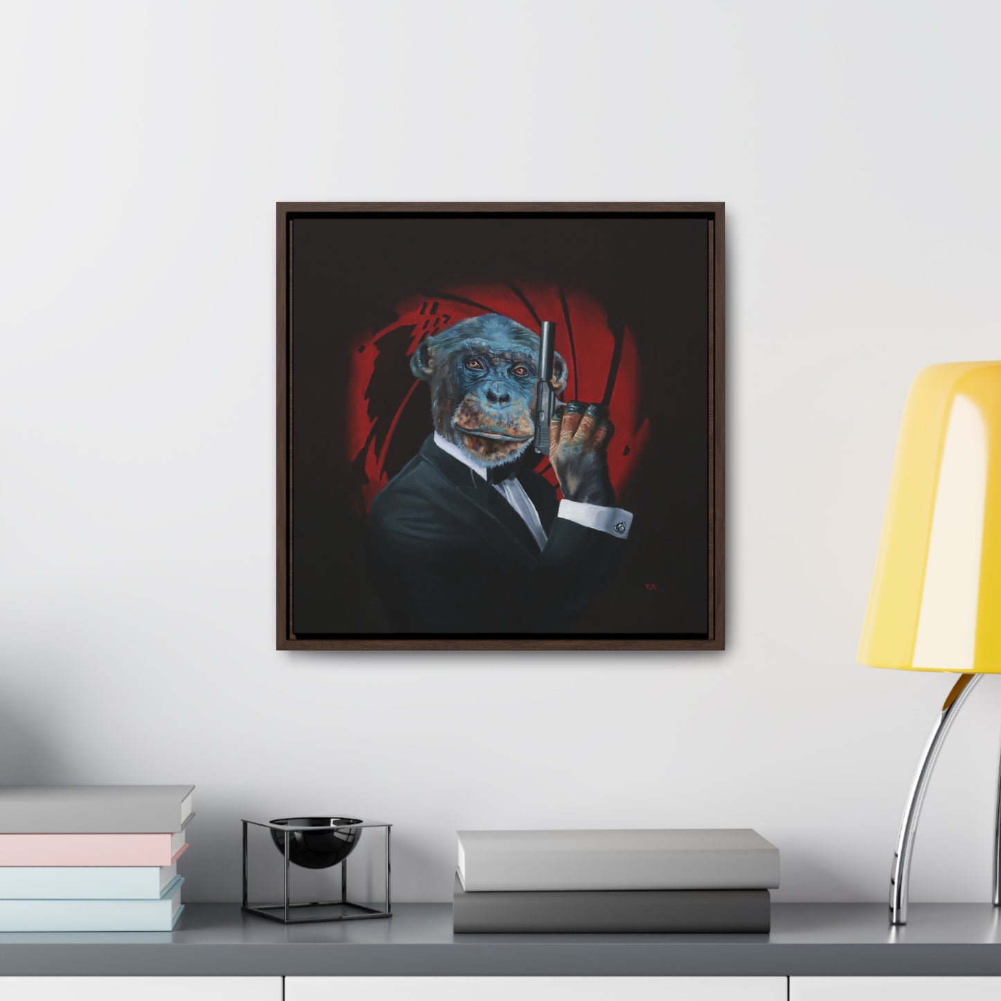 Tony South: "Shaken Not Stirred" - Framed Canvas Reproduction