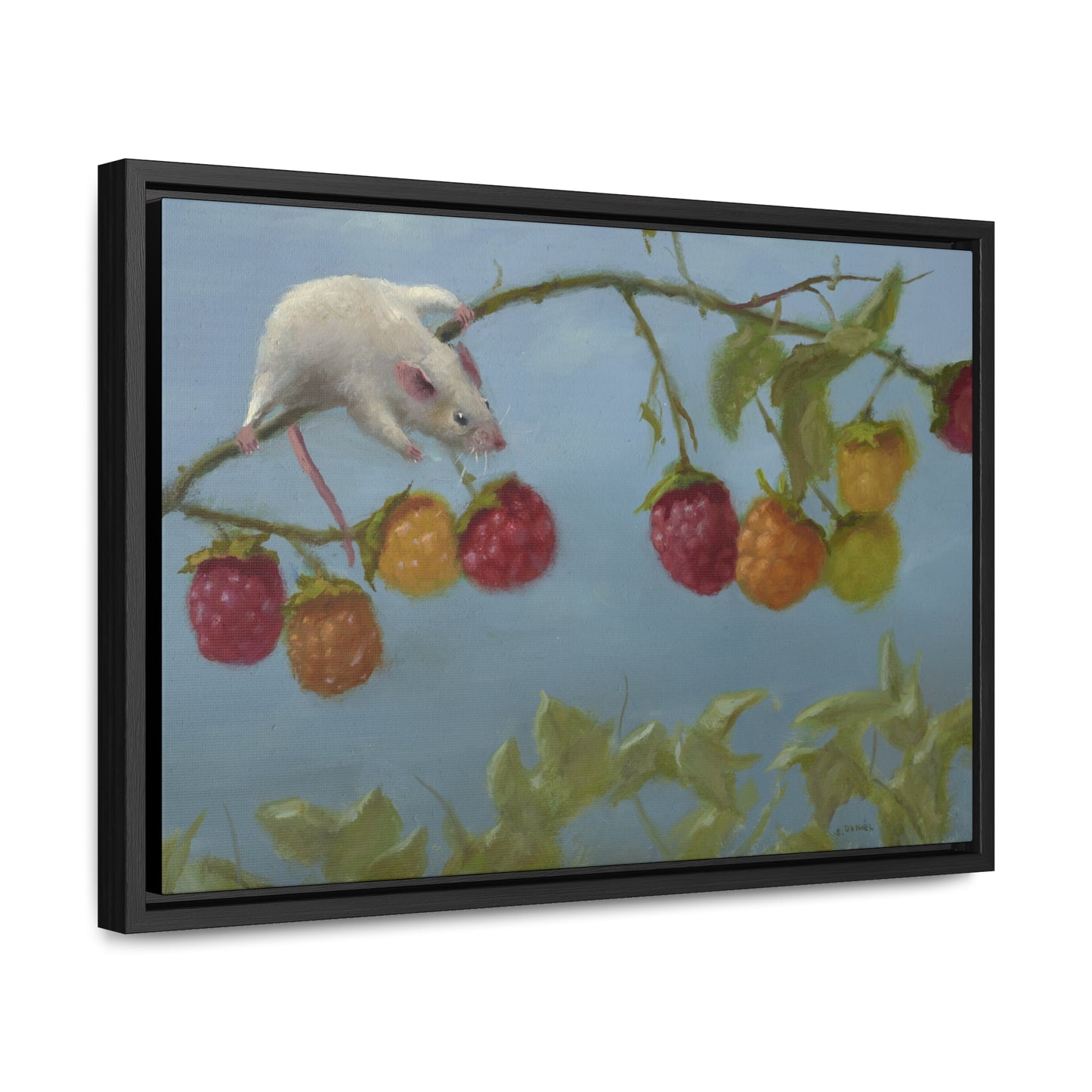 Stuart Dunkel: "Berry Picker" - Framed Canvas Reproduction