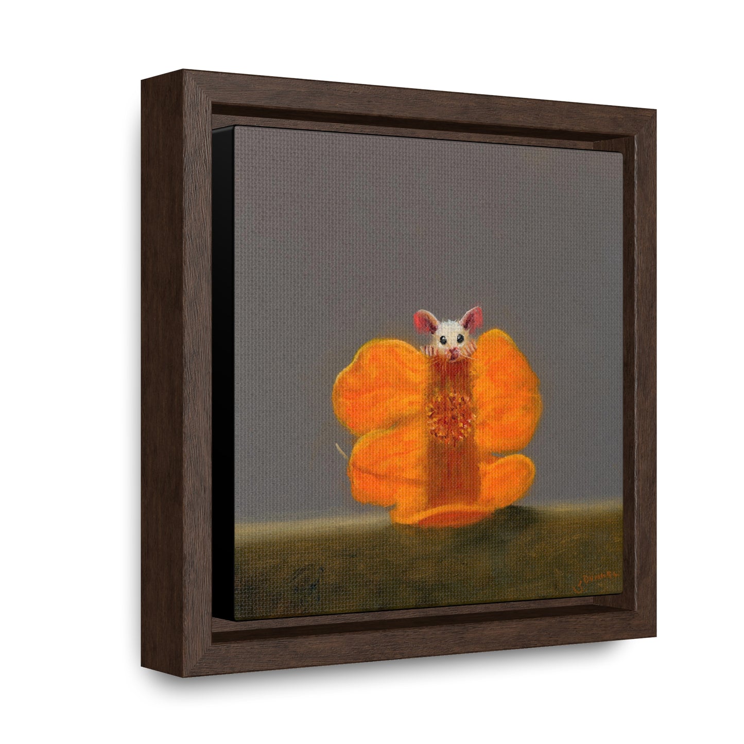 Stuart Dunkel: "Camouflage in Orange" - Framed Canvas