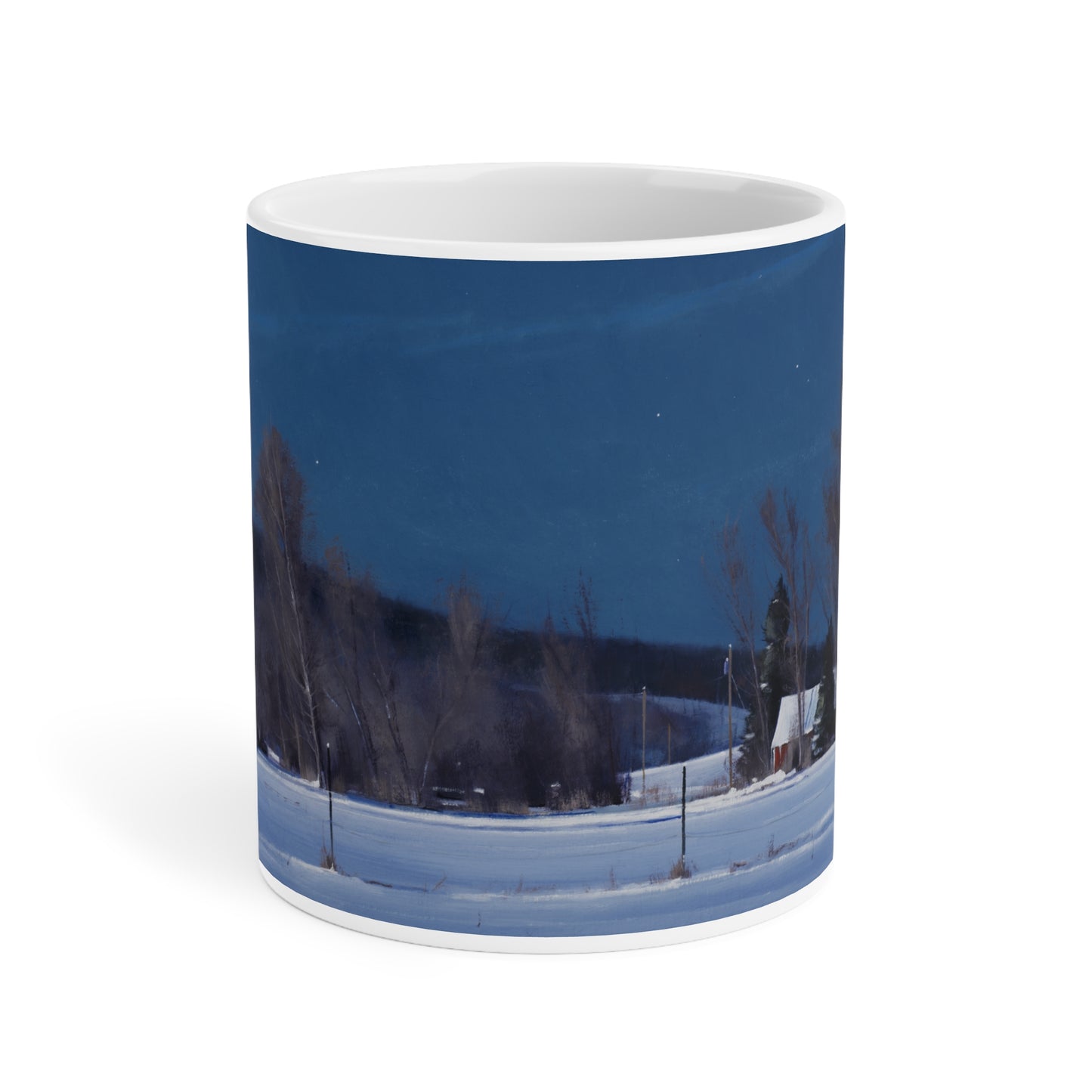 Ben Bauer: "Buffalo County, WI, Night Lights" Ceramic Mug (11oz, 15oz, 20oz)