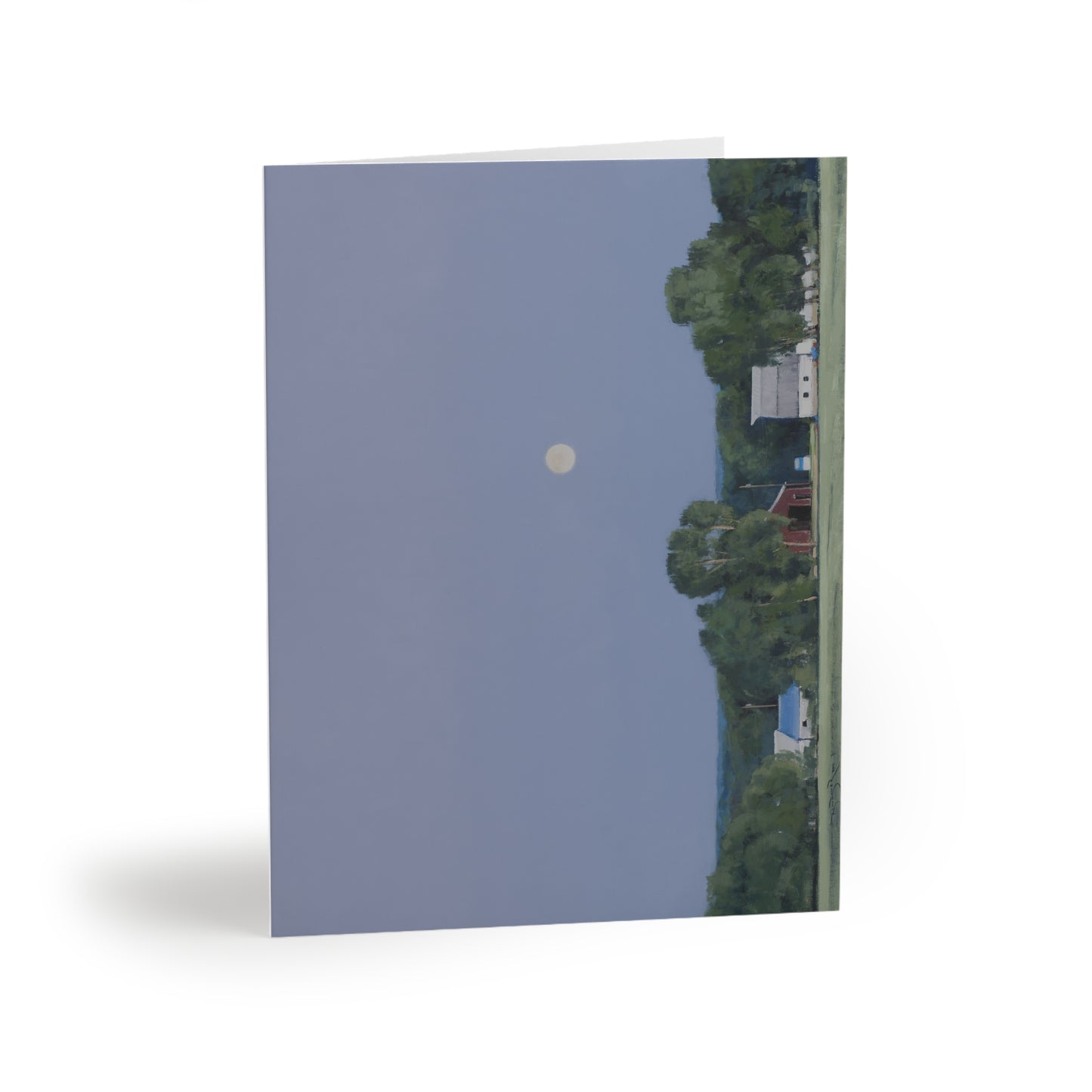 Ben Bauer: "Lowery Farm Moonrise" - Greeting Cards (8, 16, and 24 pcs)