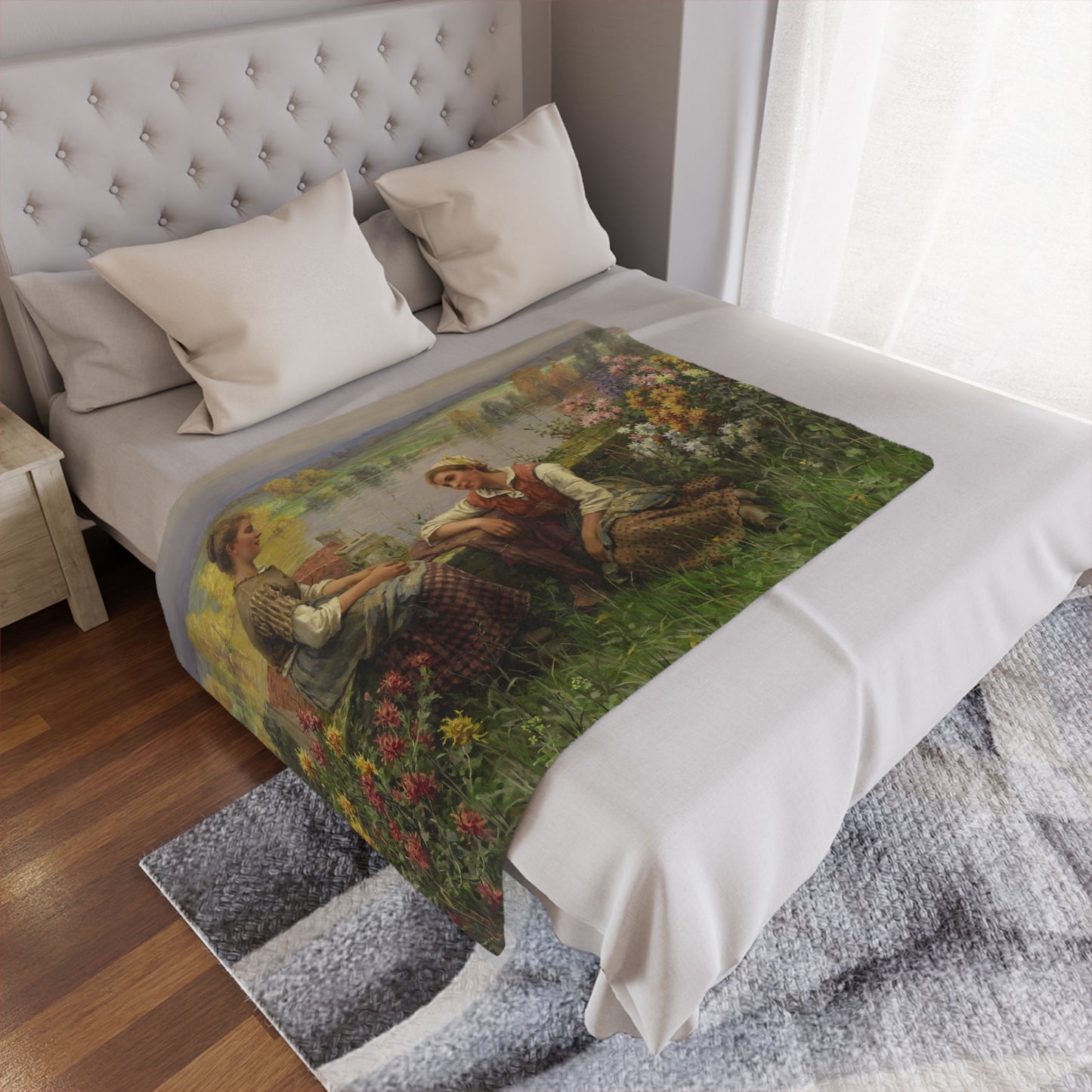 Daniel Ridgway Knight: "Gossips" - Microfiber Blanket