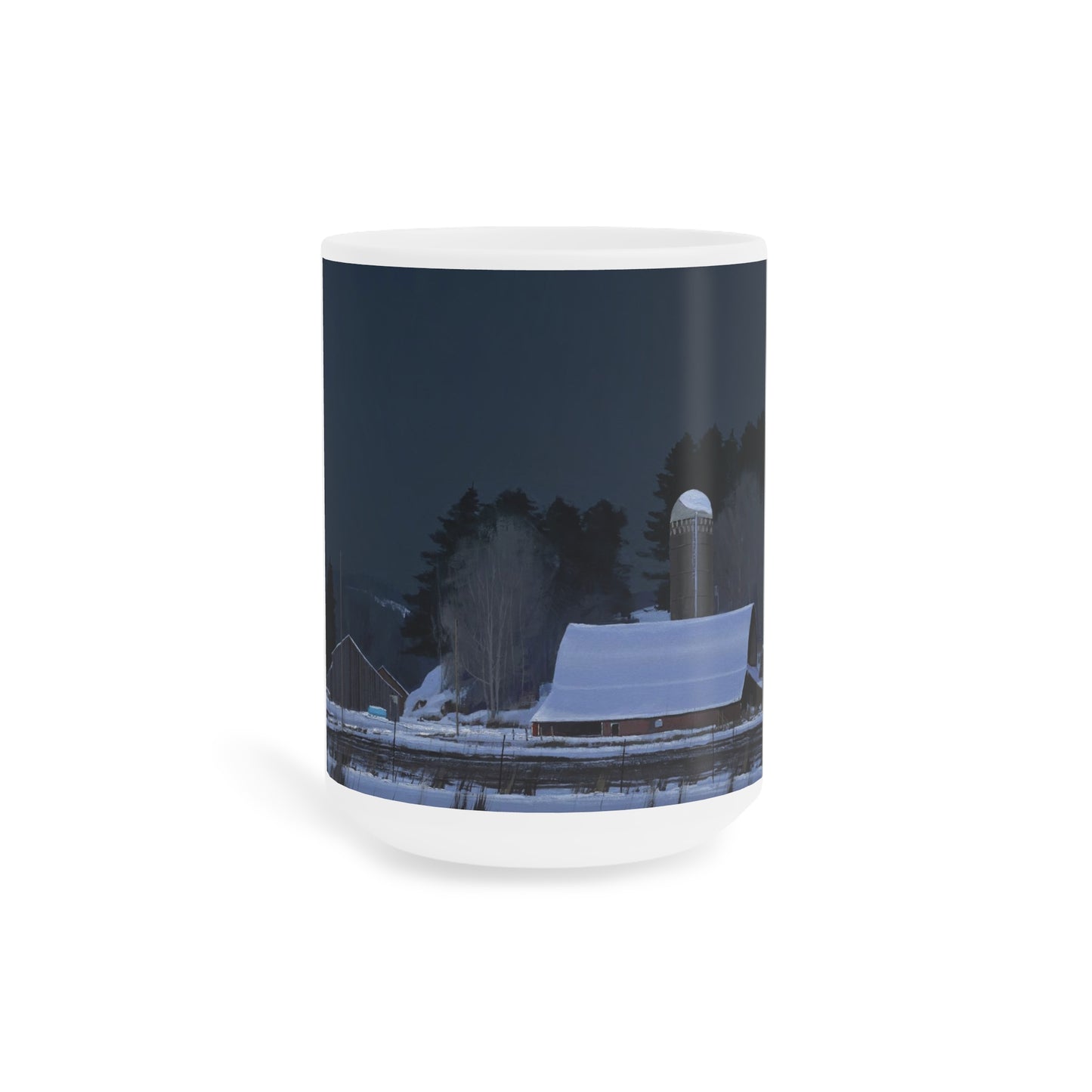 Ben Bauer: "Moonset, 7 Minutes to Sun Up" Ceramic Mug (11oz, 15oz, 20oz)