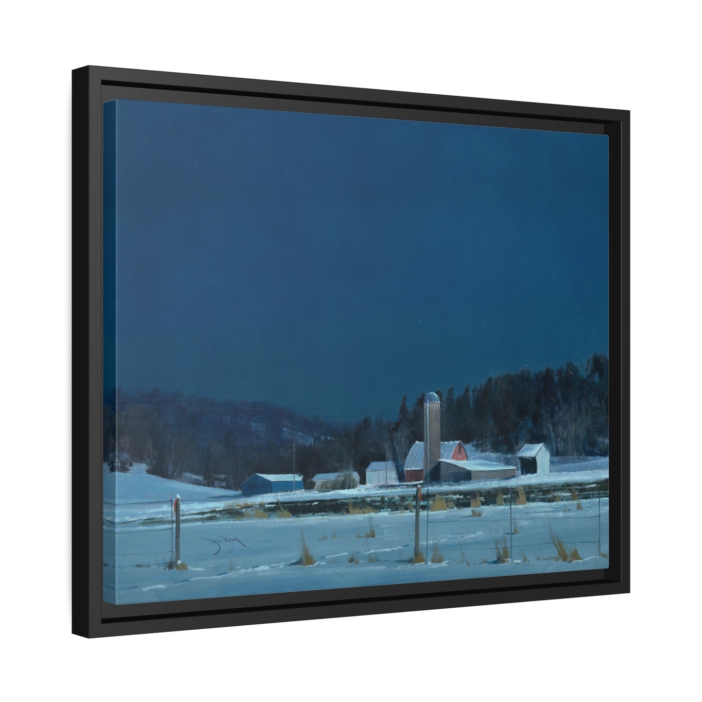 Ben Bauer: "Drifting Moonlight" - Framed Canvas Reproduction