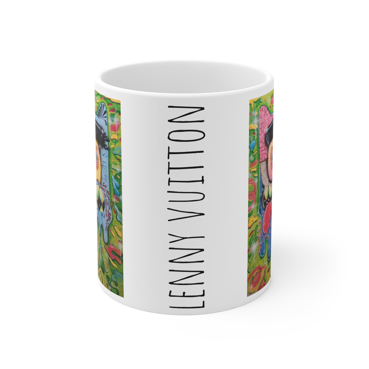 Lenny Vuitton: "Anatomy of the Holli Gan" Ceramic Mugs (The Art of Subversion)