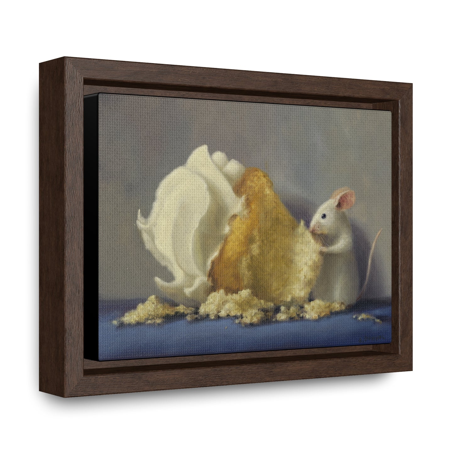 Stuart Dunkel: "Naughty Mouse" - Framed Canvas Reproduction