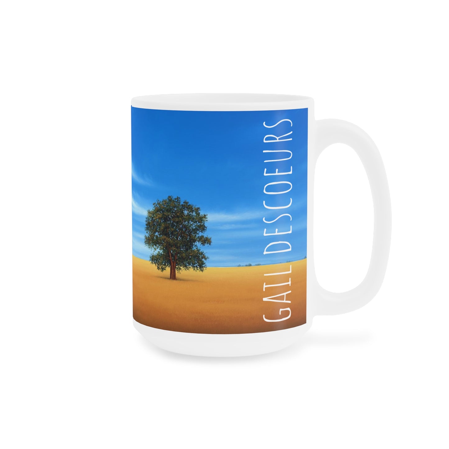 Gail Descoeurs: "Field of Gold" Ceramic Mug (11oz\15oz\20oz)