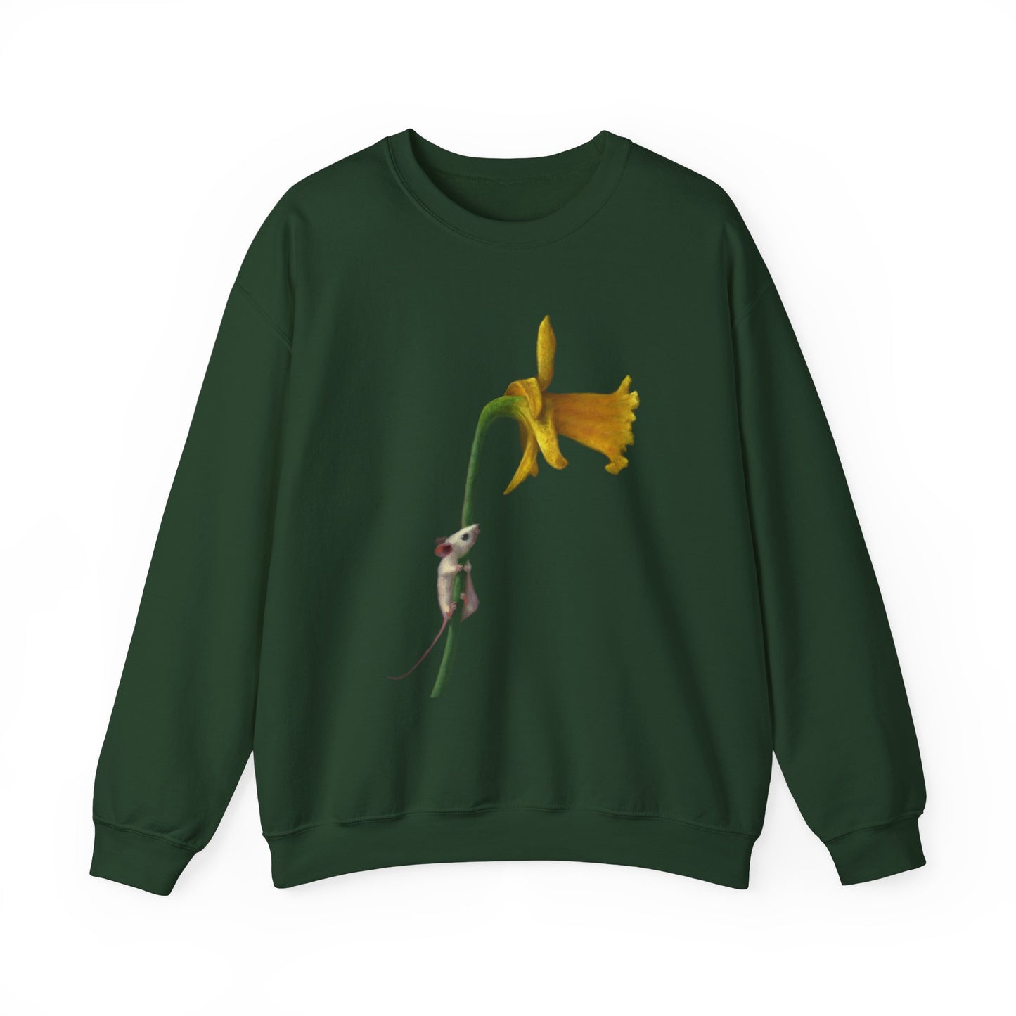 Stuart Dunkel: "Curious  Yellow" Crewneck Sweatshirt