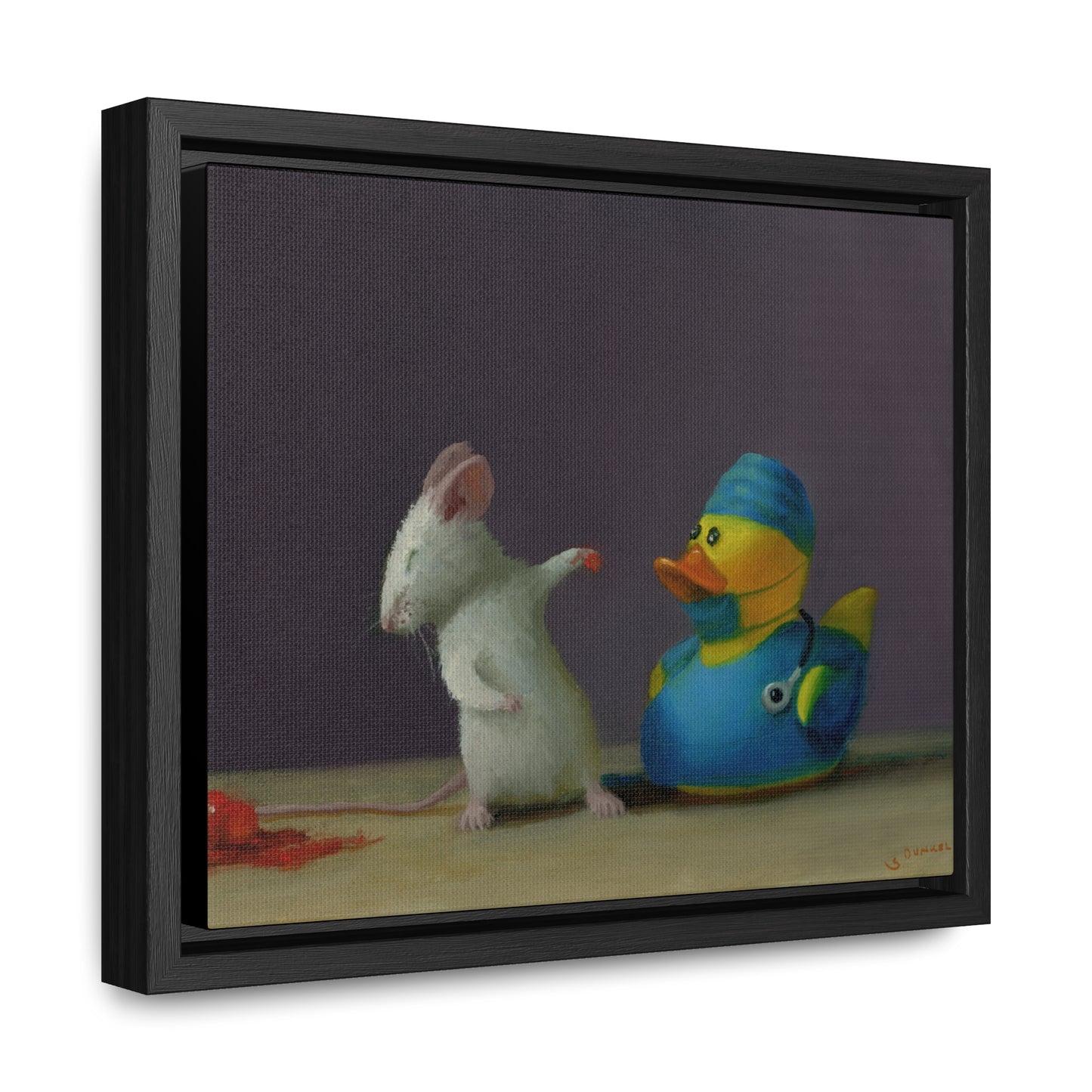 Stuart Dunkel: "False Alarm" - Framed Canvas Reproduction