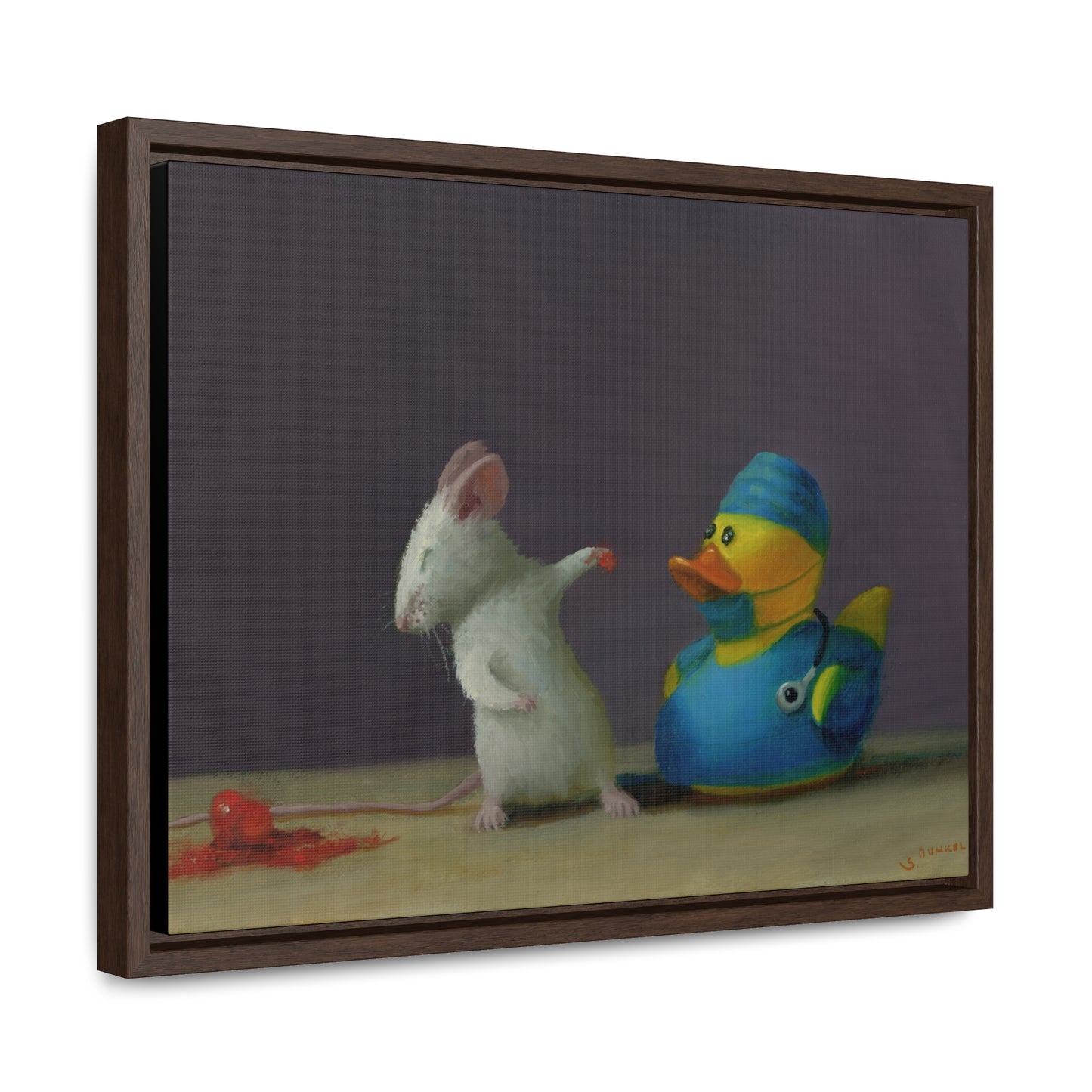 Stuart Dunkel: "False Alarm" - Framed Canvas Reproduction