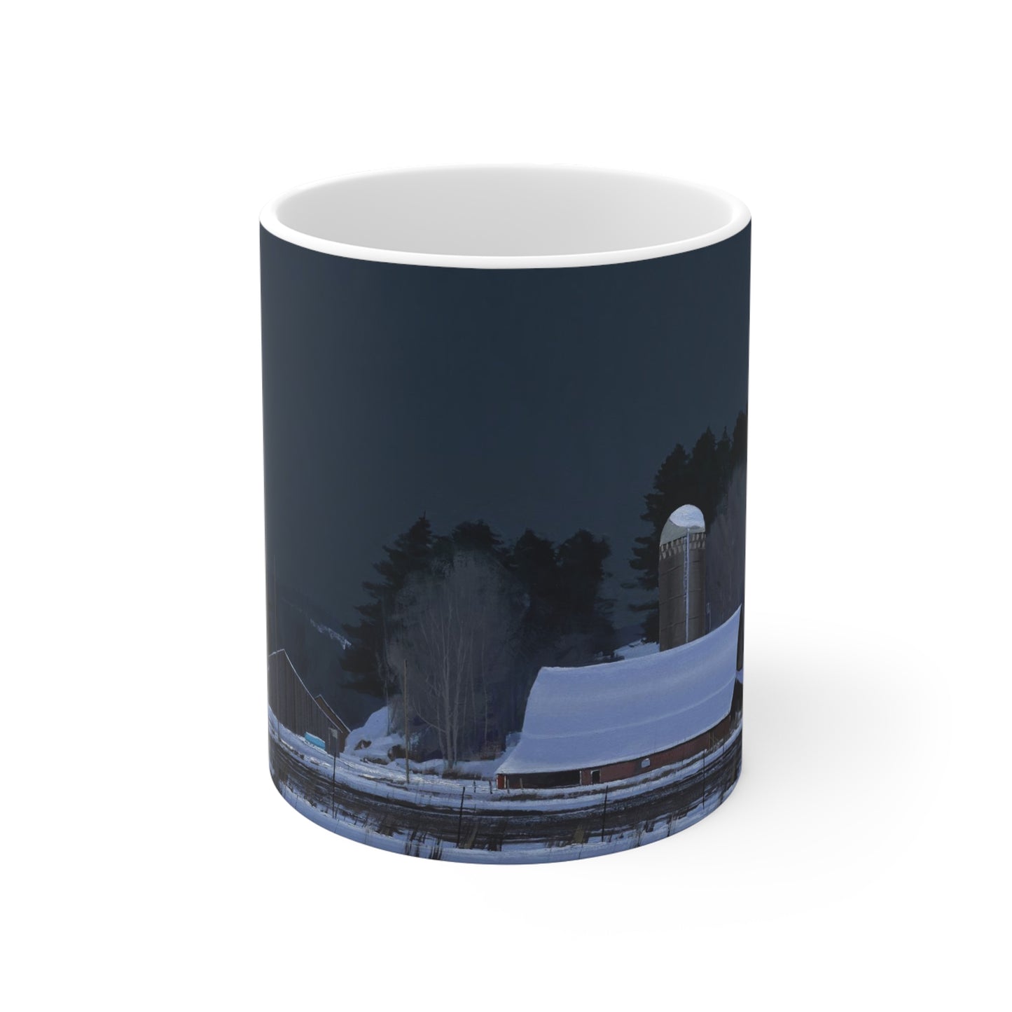 Ben Bauer: "Moonset, 7 Minutes to Sun Up" Ceramic Mug (11oz, 15oz, 20oz)