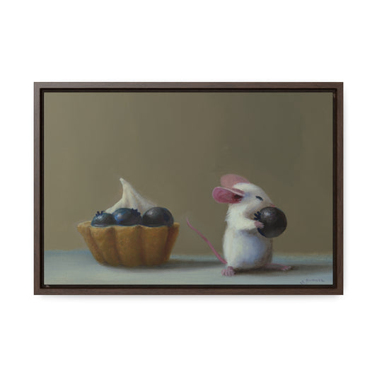 Stuart Dunkel: "Blueberry Tartlet" - Framed Canvas Reproduction