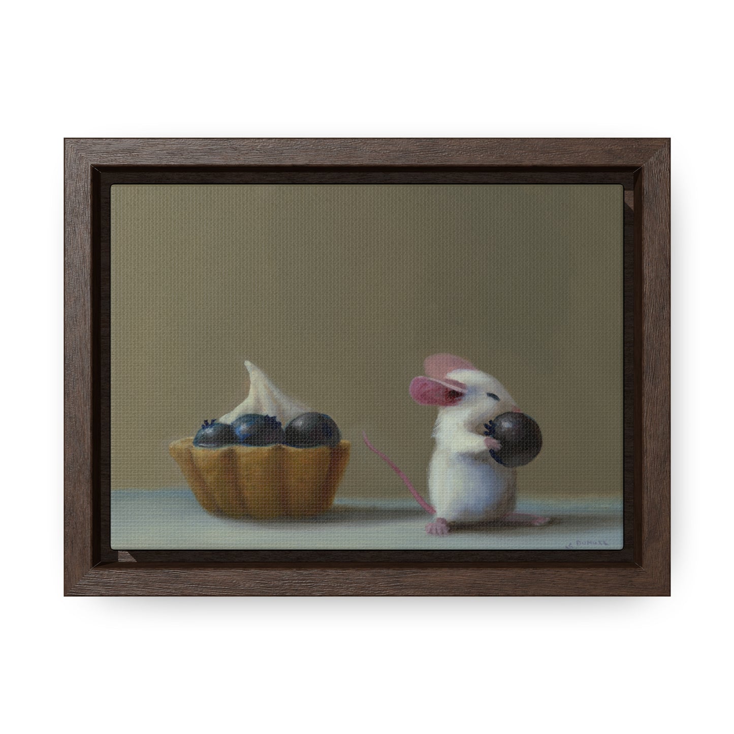Stuart Dunkel: "Blueberry Tartlet" - Framed Canvas Reproduction