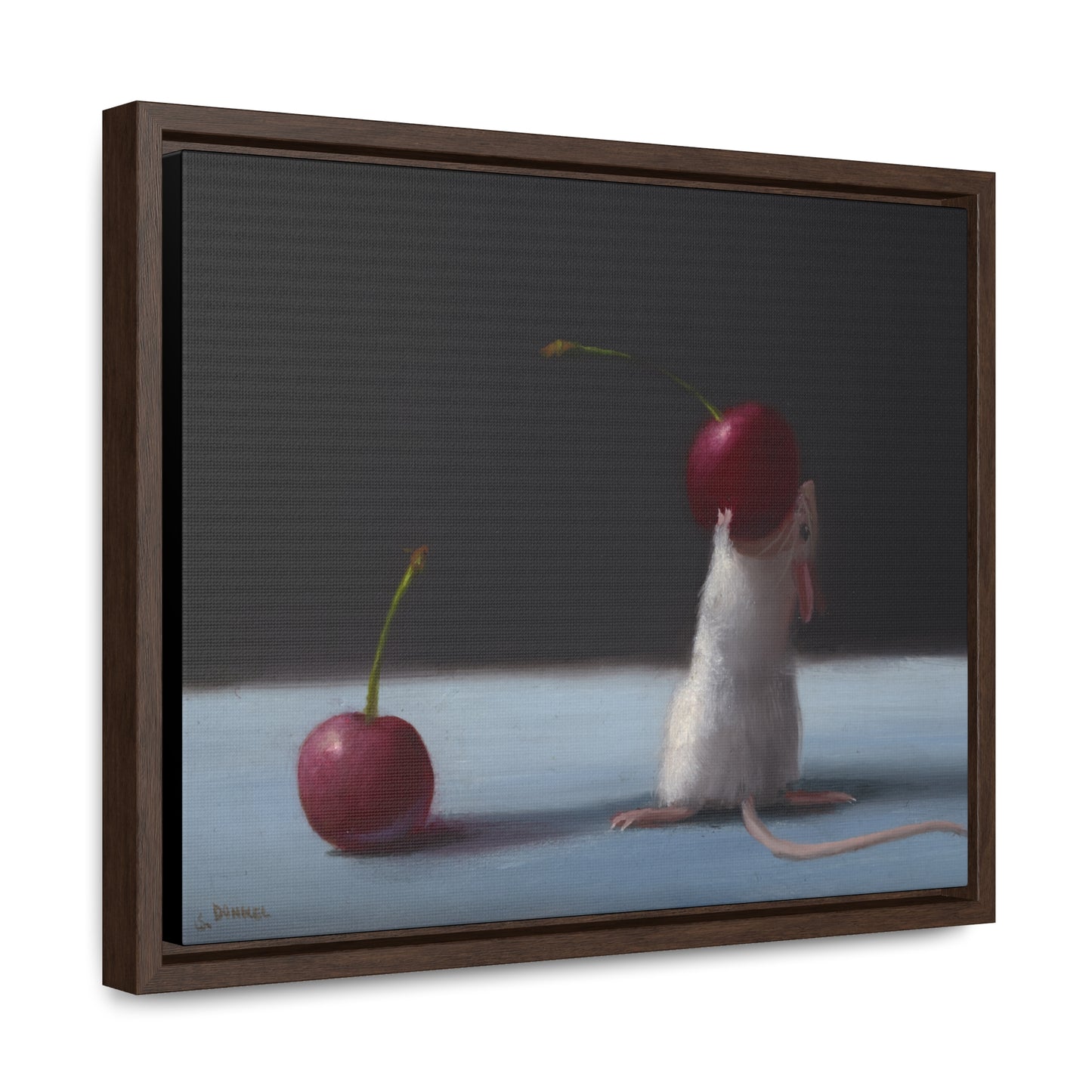 Stuart Dunkel: "Two Cherries" - Framed Canvas Reproduction