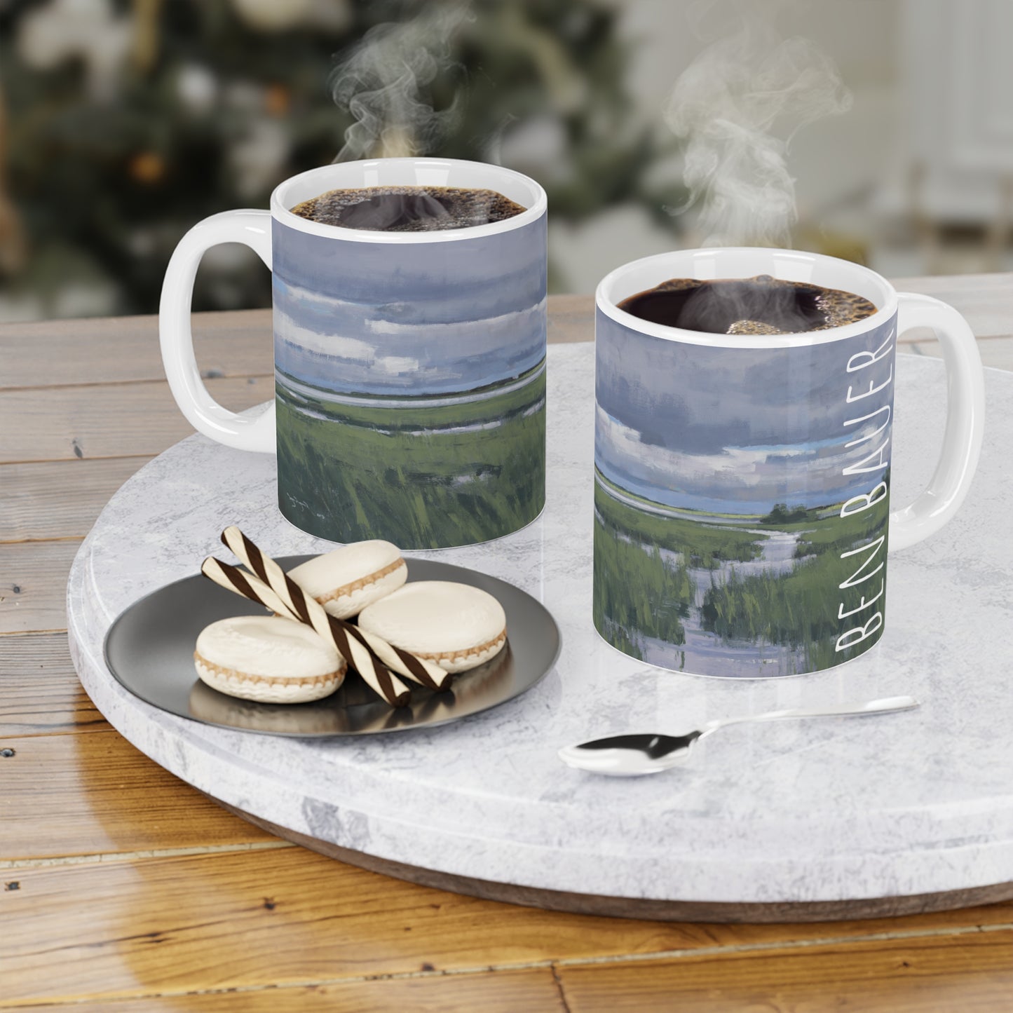 Ben Bauer: "May Storm over Glacial Lake" Ceramic Mug (11oz, 15oz, 20oz)