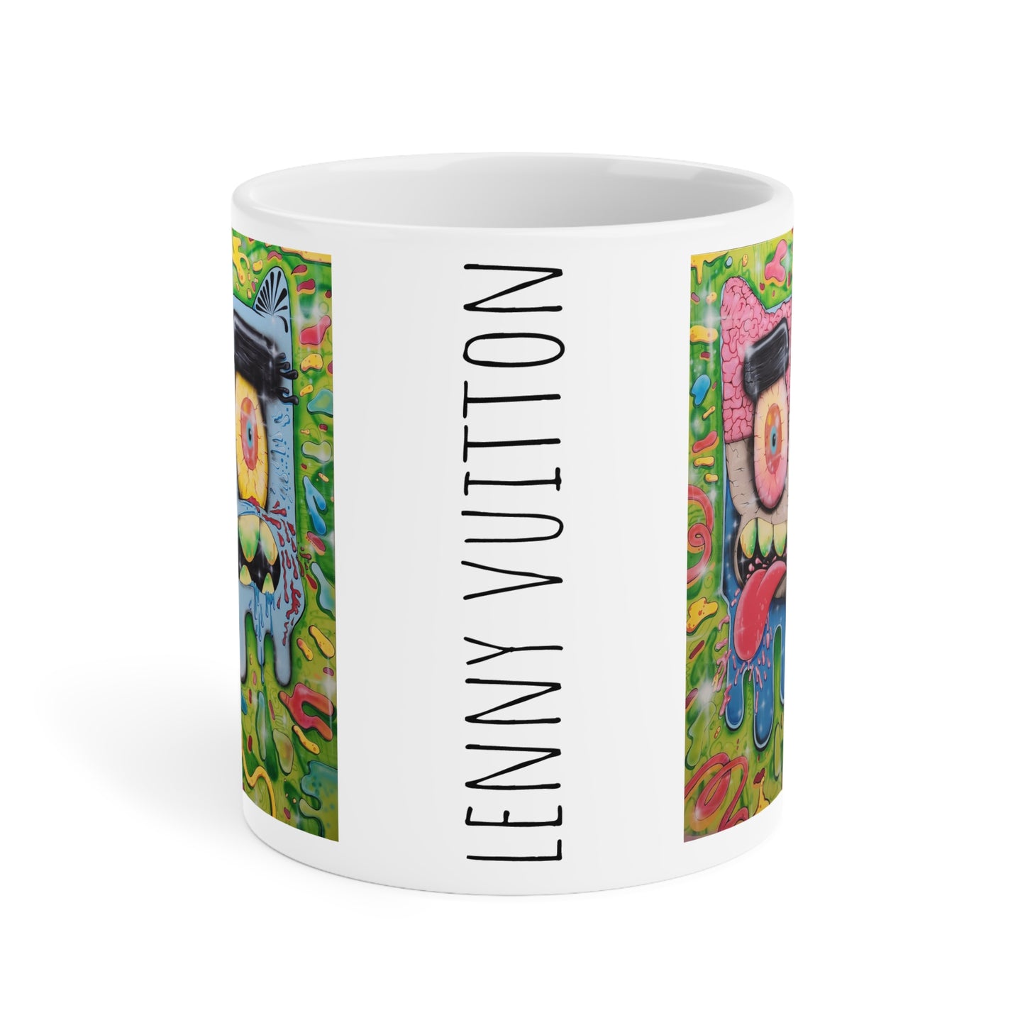 Lenny Vuitton: "Anatomy of the Holli Gan" Ceramic Mugs (The Art of Subversion)