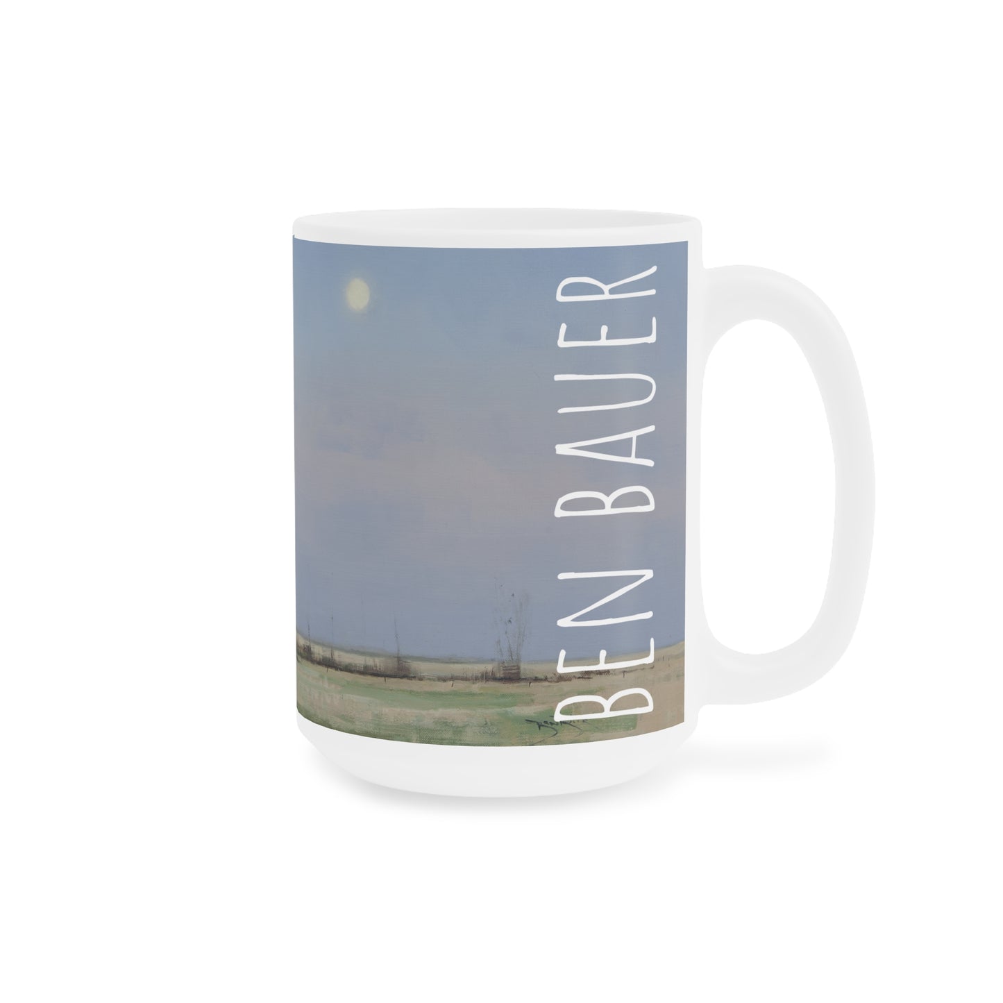 Ben Bauer: "Spring Moonrise in South Dakota" Ceramic Mug (11oz, 15oz, 20oz)