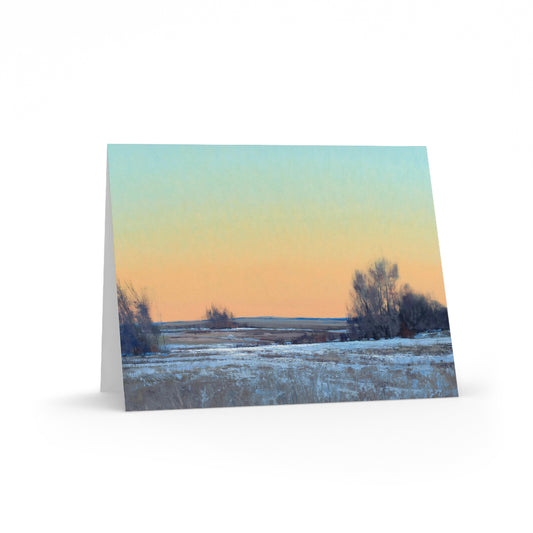 Ben Bauer: "Late Afternoon in March, Lowry, MN" - Greeting Cards (8, 16, and 24 pcs)