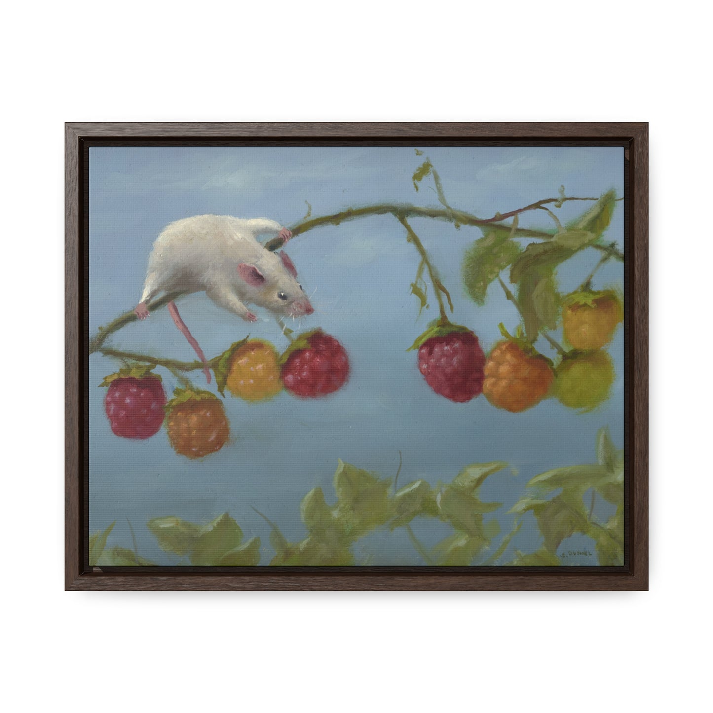 Stuart Dunkel: "Berry Picker" - Framed Canvas Reproduction