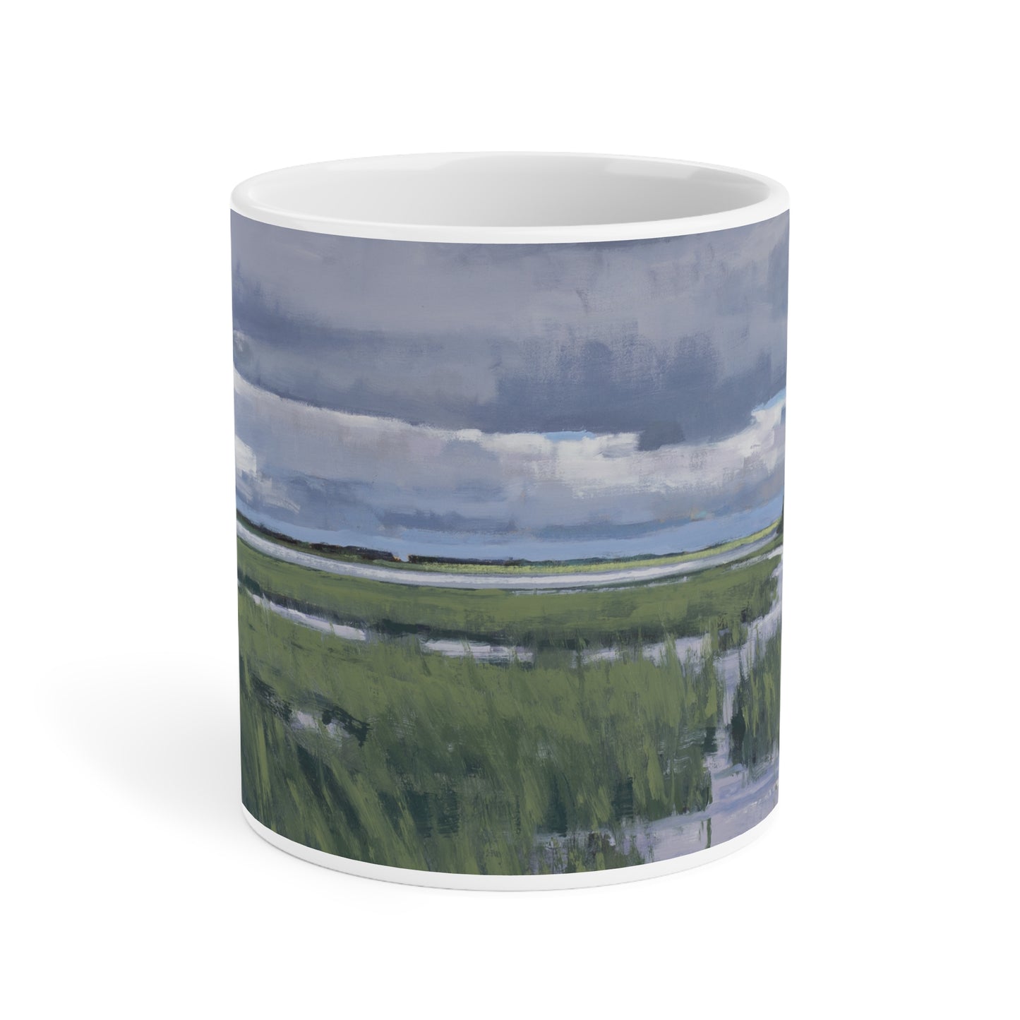 Ben Bauer: "May Storm over Glacial Lake" Ceramic Mug (11oz, 15oz, 20oz)