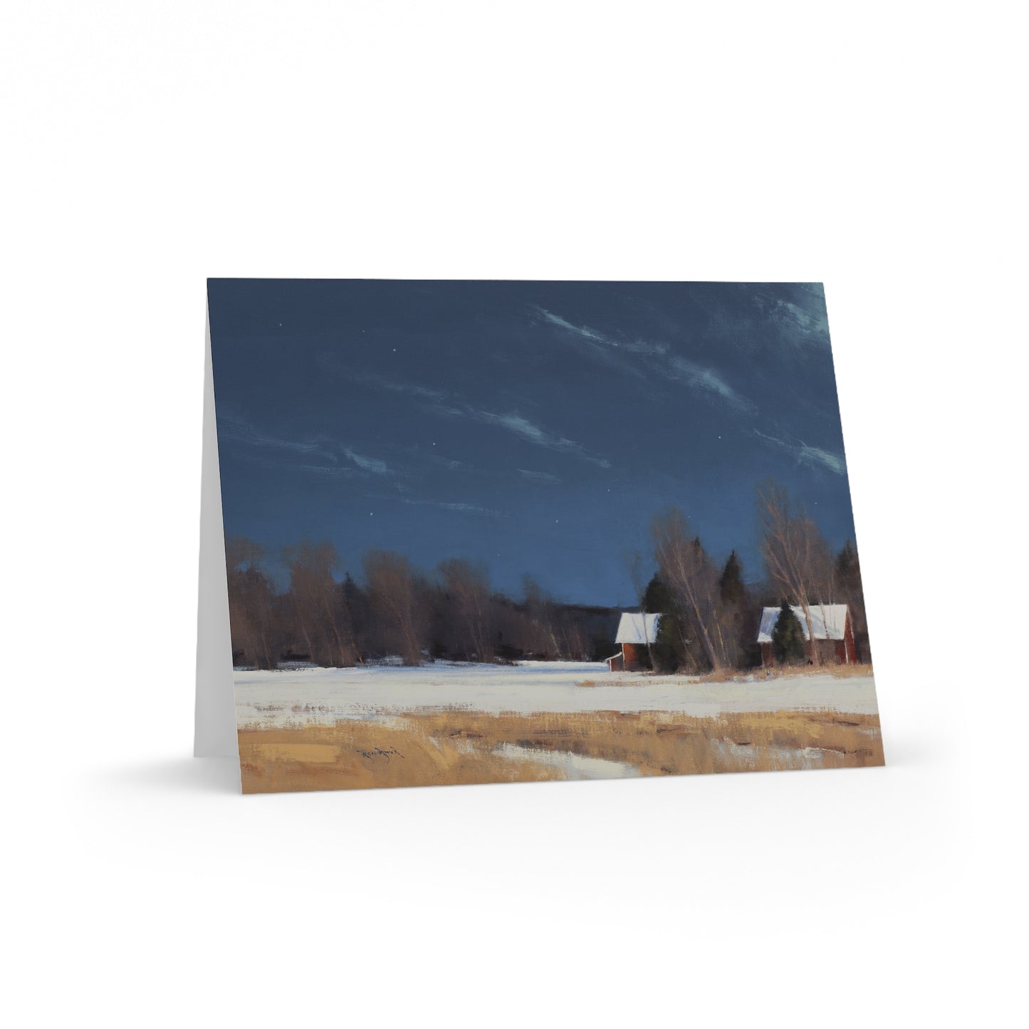 Ben Bauer: "Grant Township Farm by Moonlight" - Greeting Cards (8, 16, and 24 pcs)