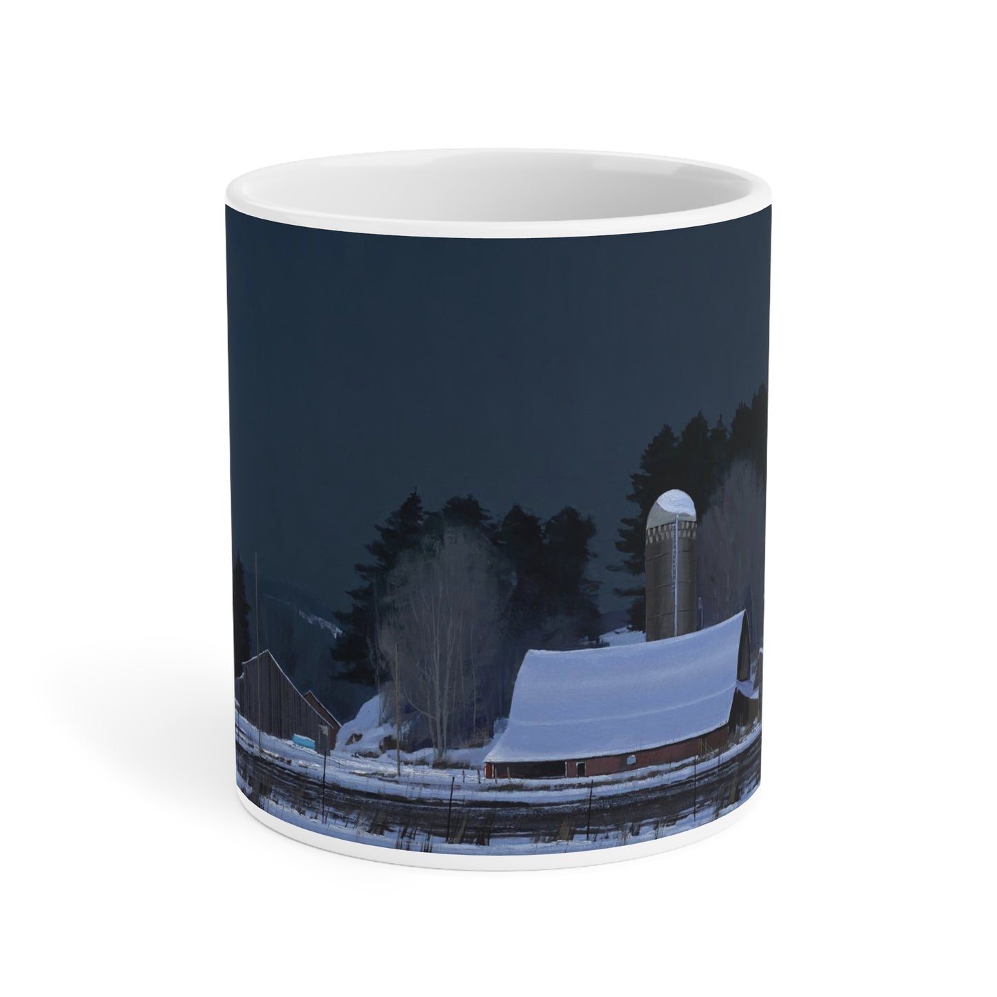 Ben Bauer: "Moonset, 7 Minutes to Sun Up" Ceramic Mug (11oz, 15oz, 20oz)