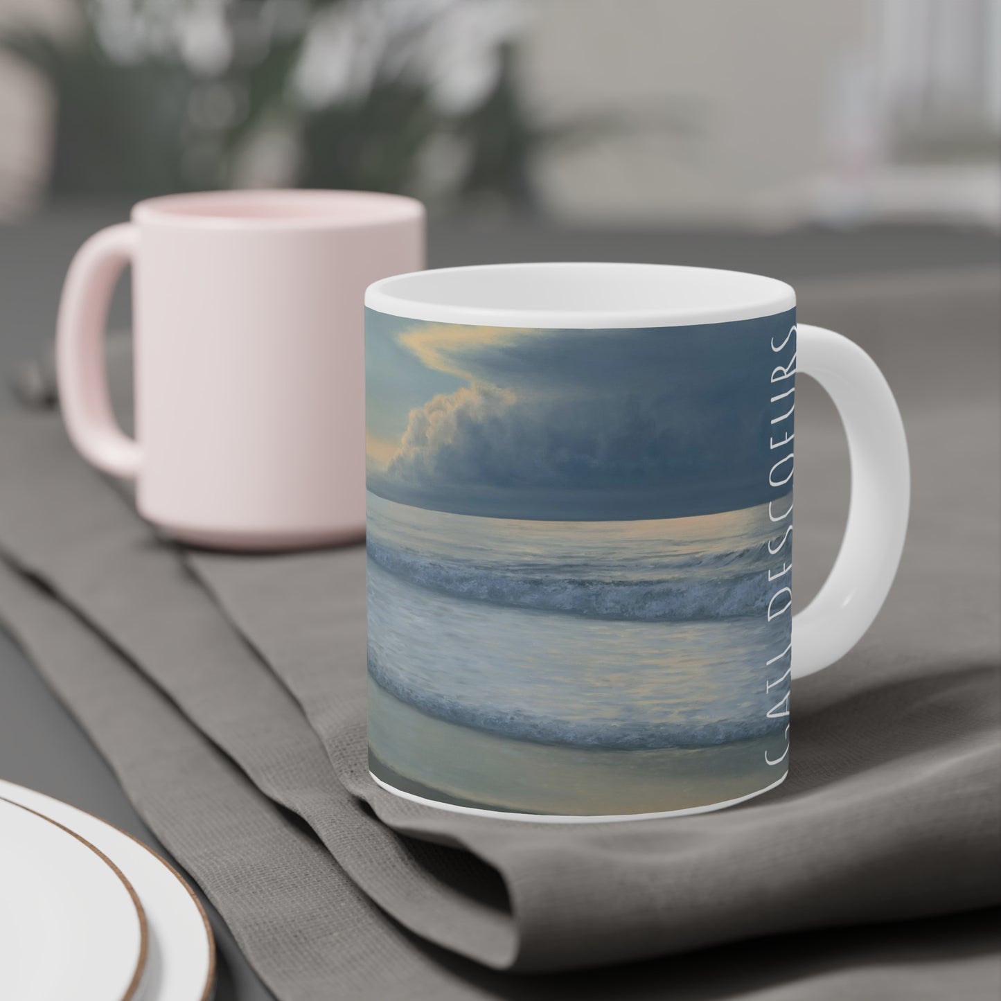 Gail Descoeurs: "The Sea and the Sandpiper" Ceramic Mug (11oz\15oz\20oz)