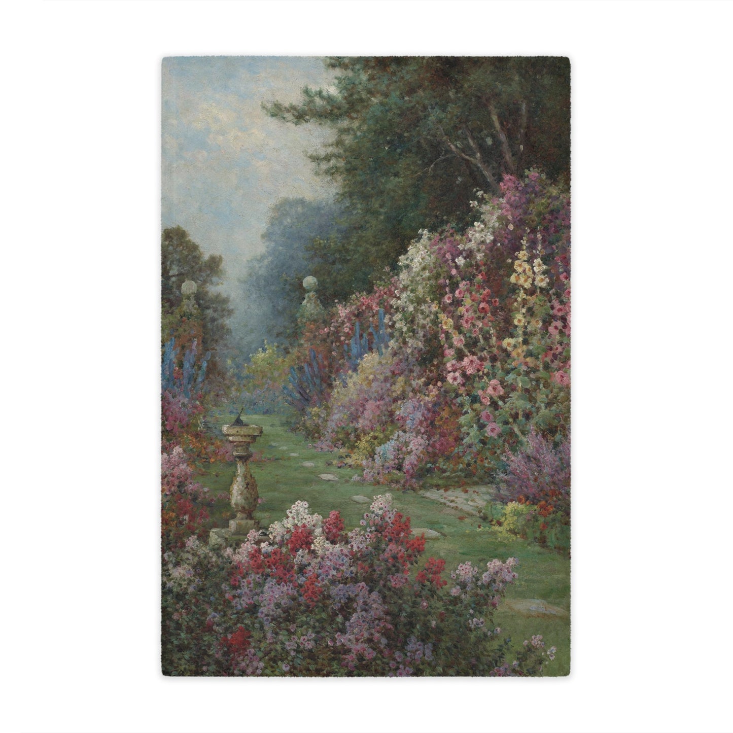 Alfred de Breanski, Jr.: "The Herbaceous Border" - Microfiber Blanket