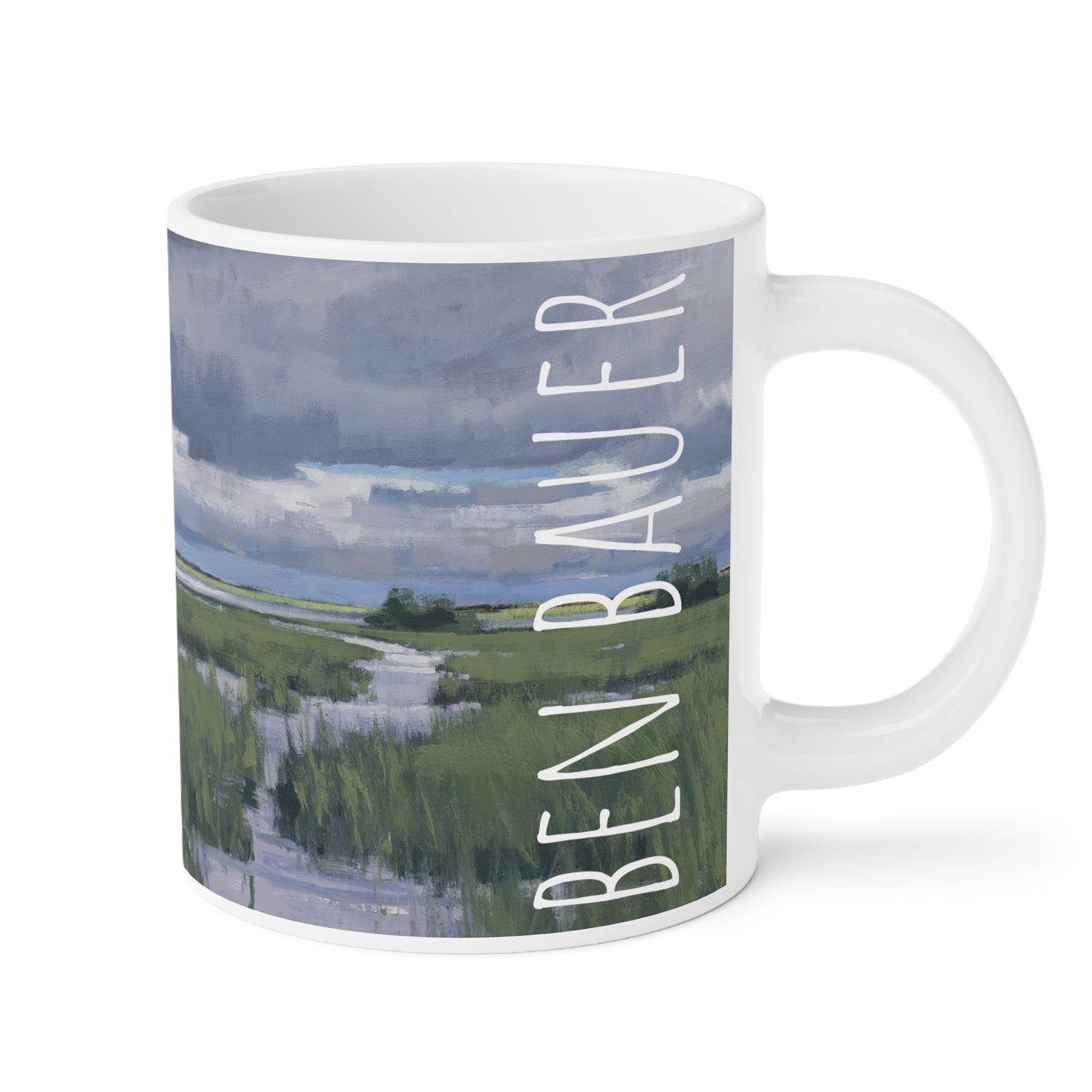 Ben Bauer: "May Storm over Glacial Lake" Ceramic Mug (11oz, 15oz, 20oz)