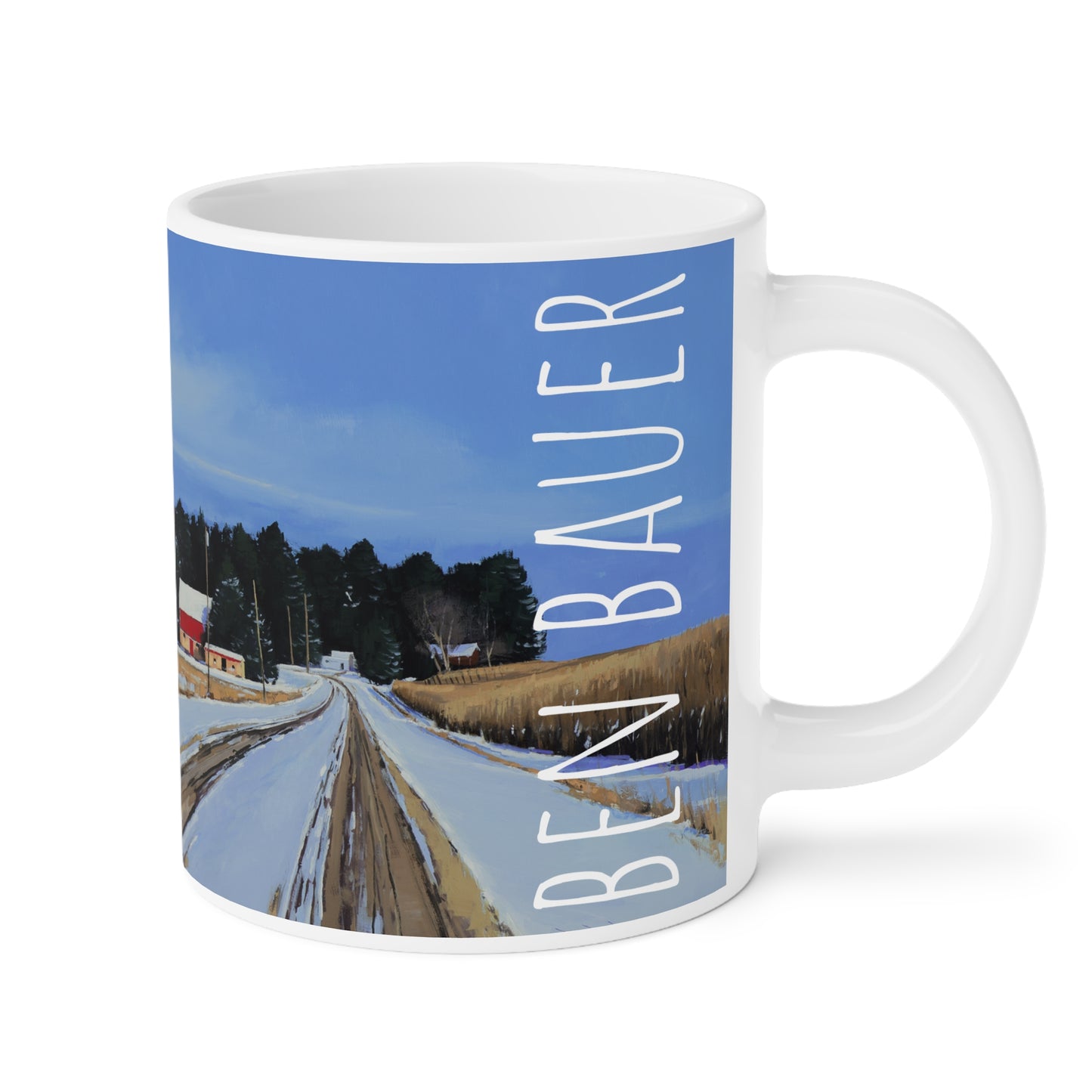 Ben Bauer: "County Road 4 Farmstead" Ceramic Mug (11oz, 15oz, 20oz)