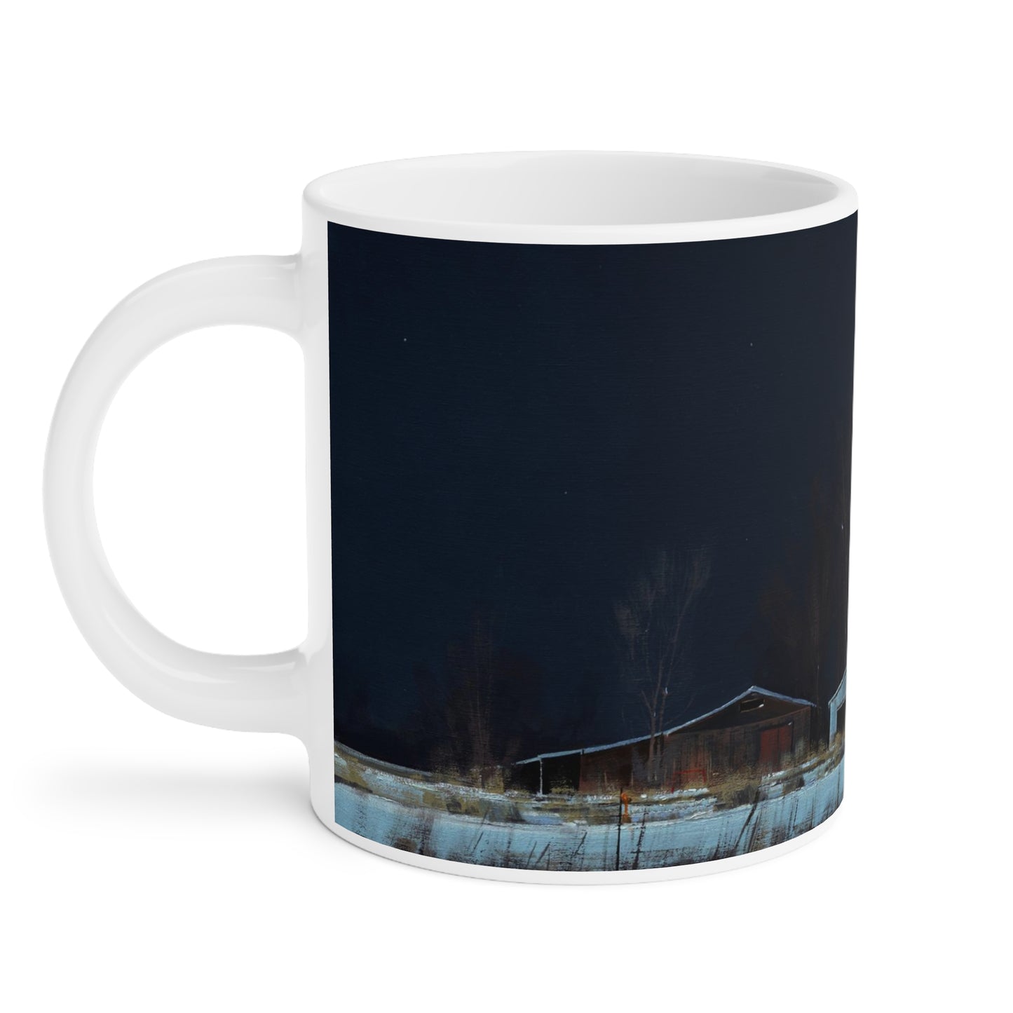 Ben Bauer: "Quiet Trail Pattern by Moonlight" Ceramic Mug (11oz, 15oz, 20oz)