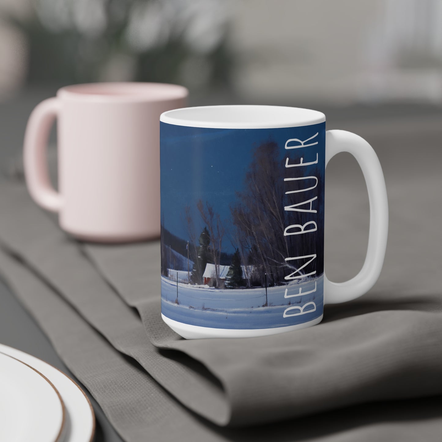 Ben Bauer: "Buffalo County, WI, Night Lights" Ceramic Mug (11oz, 15oz, 20oz)