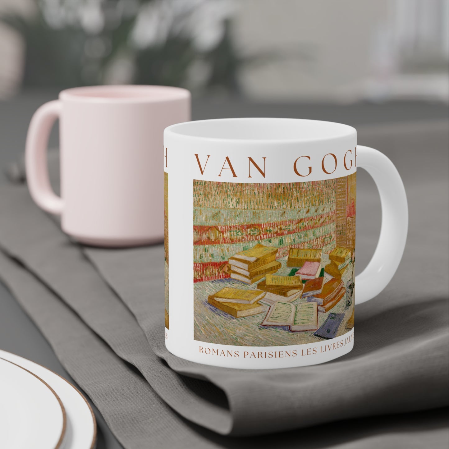 Vincent Van Gogh: "Romans Parisiens Les Livres Jaunes" Ceramic Mug (11oz\15oz\20oz)