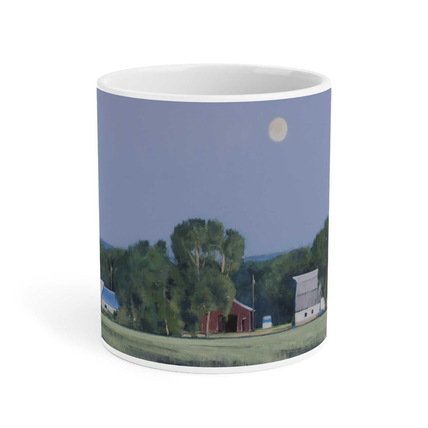 Ben Bauer: "Lowry Farm Moonrise" Ceramic Mug (11oz, 15oz, 20oz)