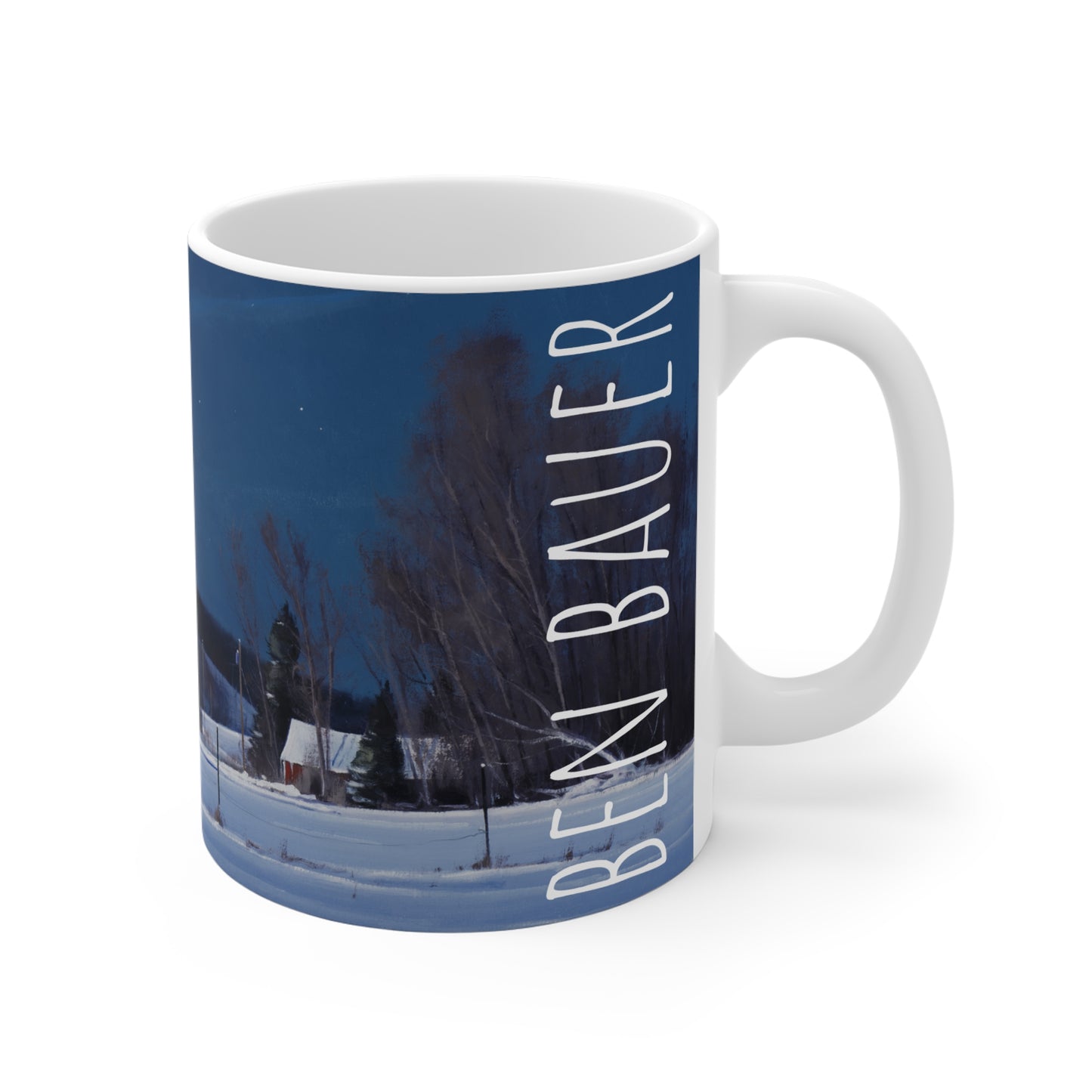 Ben Bauer: "Buffalo County, WI, Night Lights" Ceramic Mug (11oz, 15oz, 20oz)