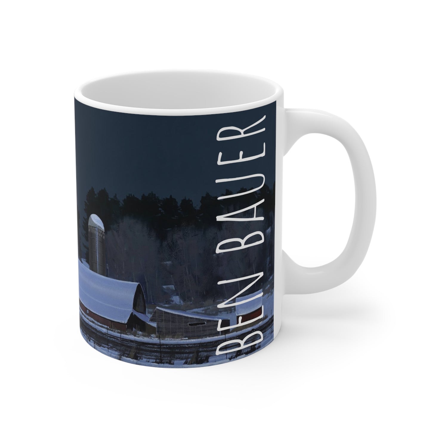 Ben Bauer: "Moonset, 7 Minutes to Sun Up" Ceramic Mug (11oz, 15oz, 20oz)