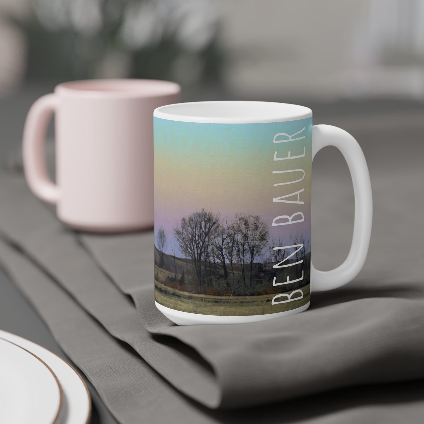 Ben Bauer: "Minnesota Glacial Lakes Area at Dusk" Ceramic Mug (11oz, 15oz, 20oz)