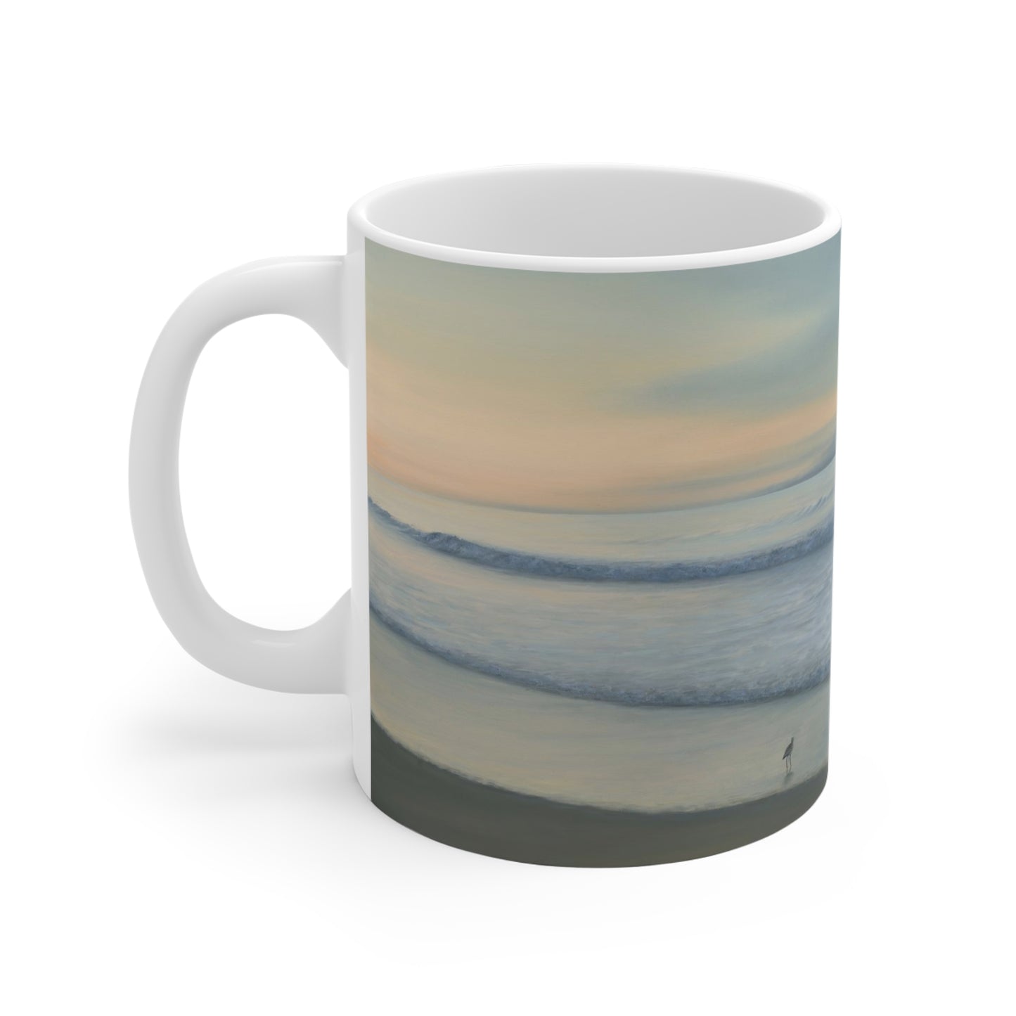 Gail Descoeurs: "The Sea and the Sandpiper" Ceramic Mug (11oz\15oz\20oz)