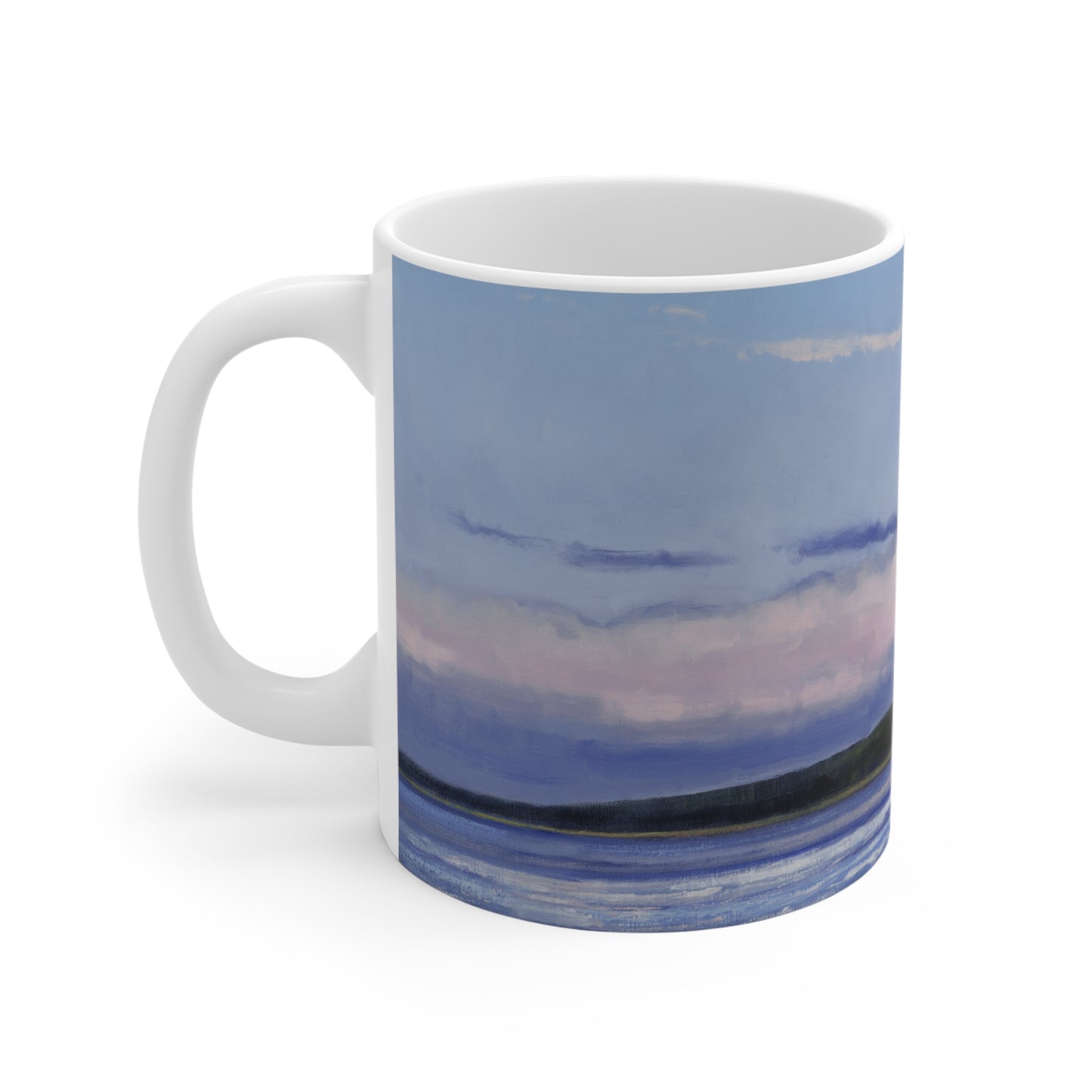 Ben Bauer: "Bonfire Time, Baileys Harbor Door County" Ceramic Mug (11oz, 15oz, 20oz)