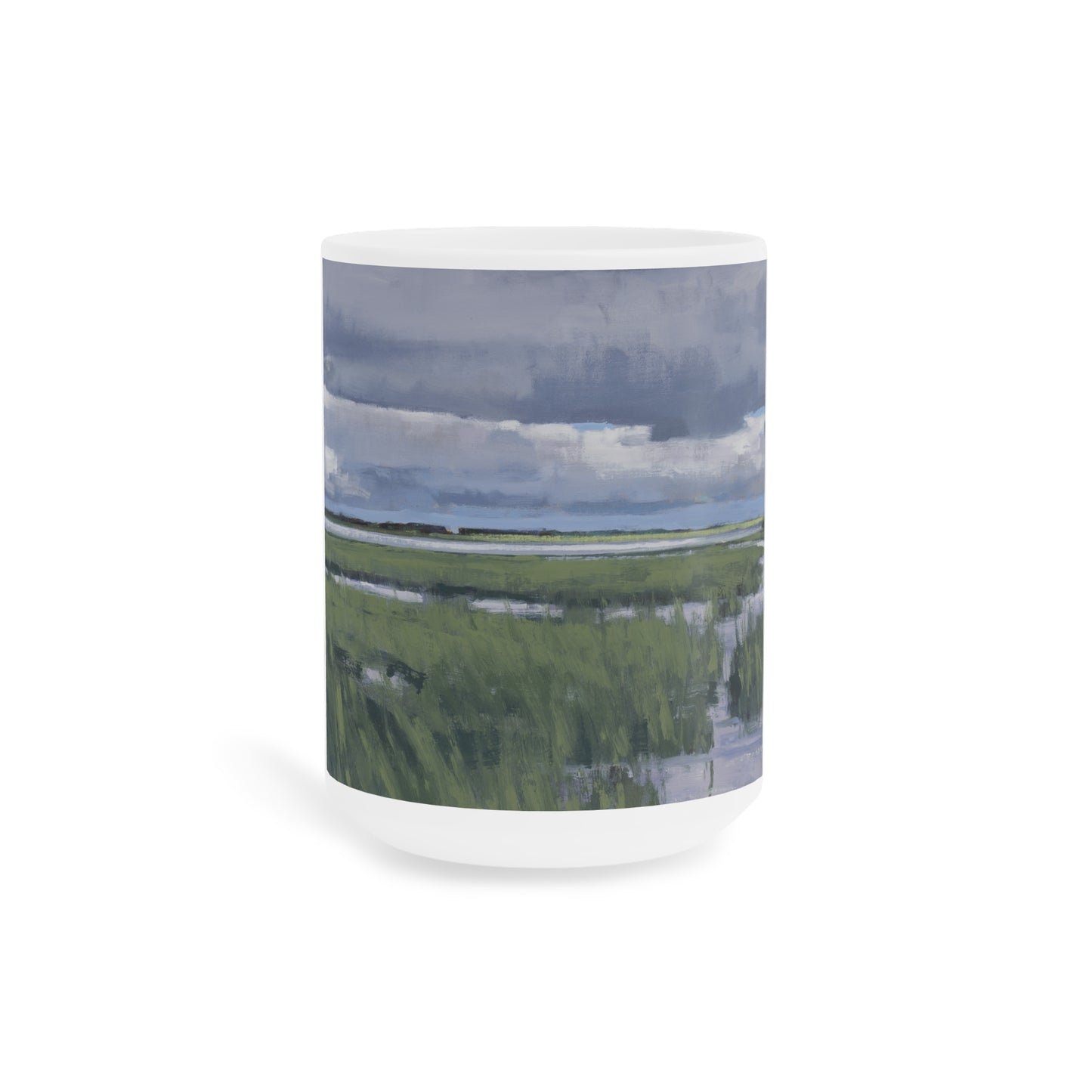 Ben Bauer: "May Storm over Glacial Lake" Ceramic Mug (11oz, 15oz, 20oz)