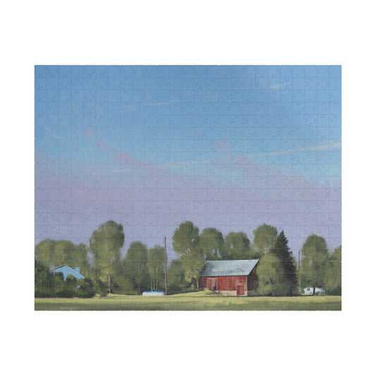 Ben Bauer: "Early Morning Fog Burn, Lake Elmo Farm" Puzzle (500 & 1014 piece)