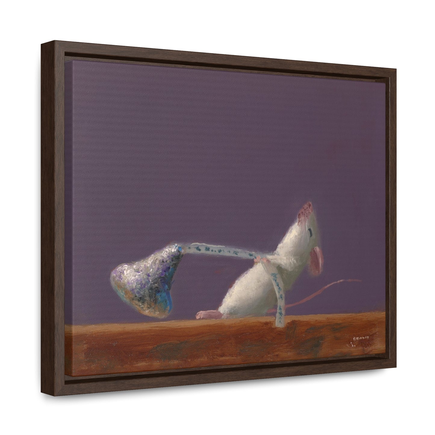 Stuart Dunkel: "Grabbing A Kiss" - Framed Canvas Reproduction