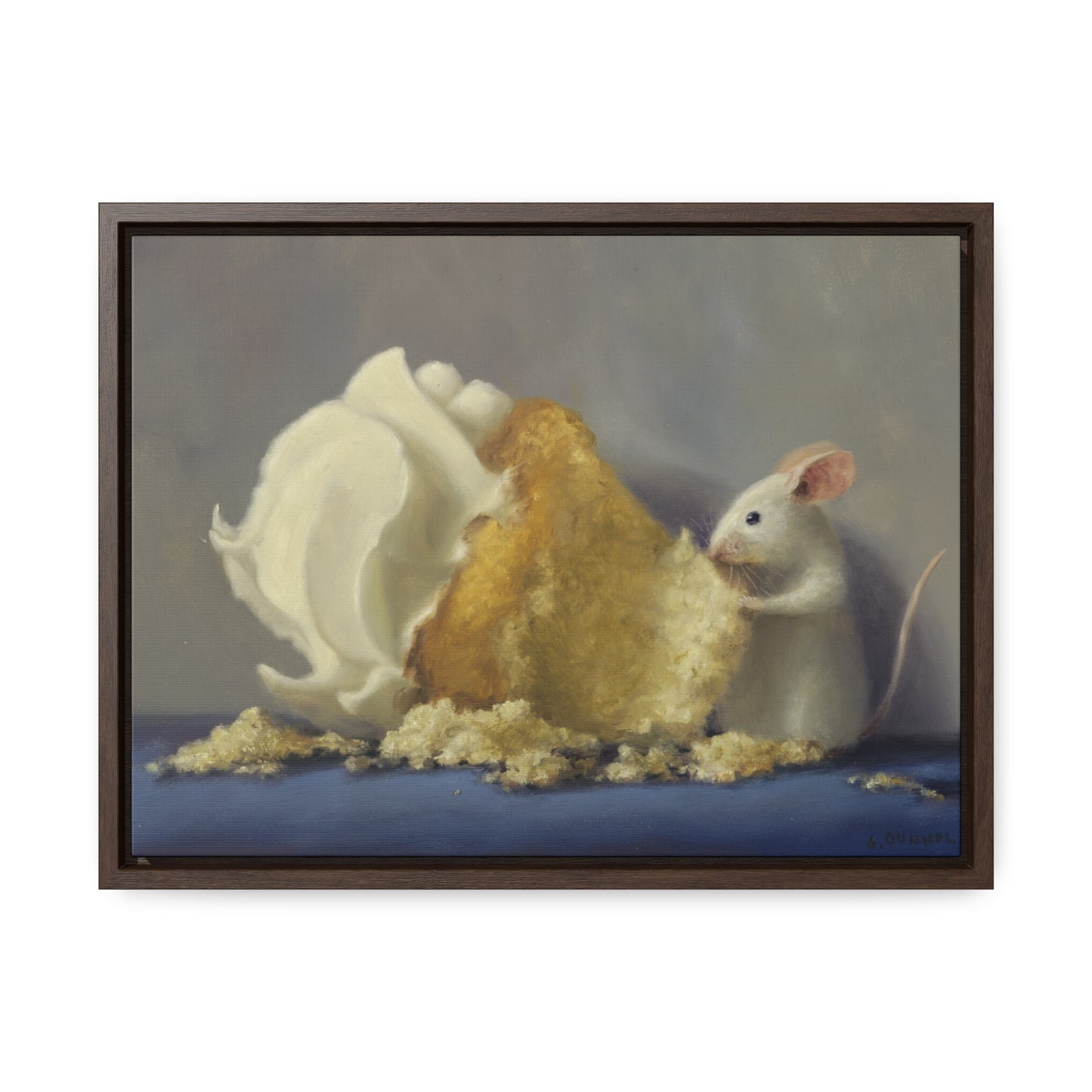 Stuart Dunkel: "Naughty Mouse" - Framed Canvas Reproduction