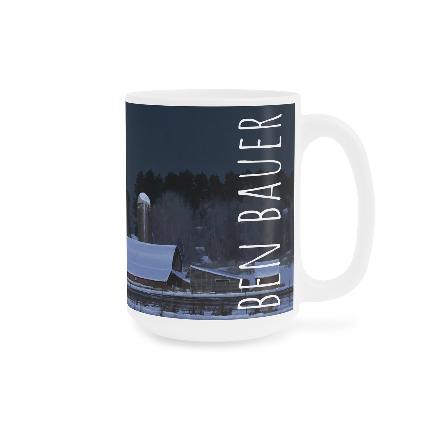 Ben Bauer: "Moonset, 7 Minutes to Sun Up" Ceramic Mug (11oz, 15oz, 20oz)