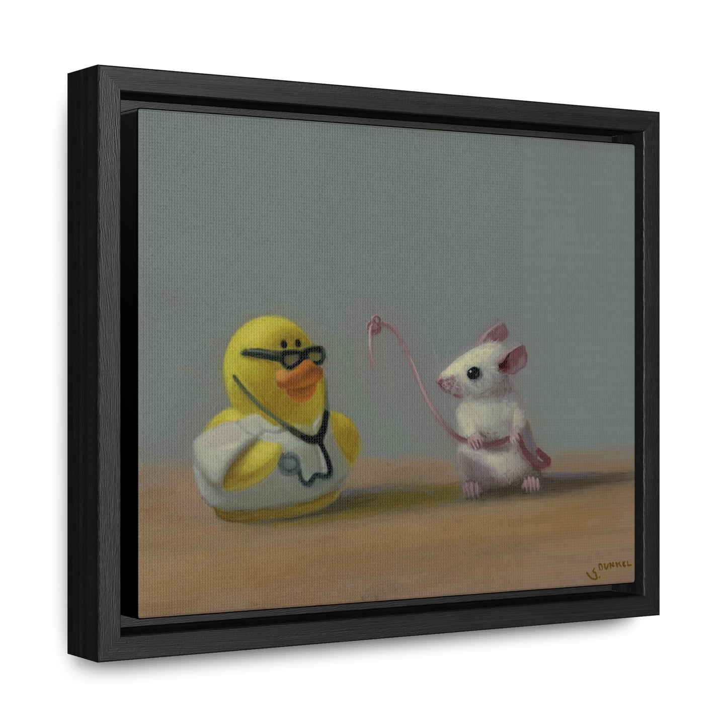 Stuart Dunkel: "Office Visit" - Framed Canvas Reproduction