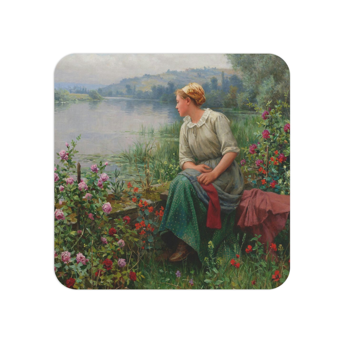 Daniel Ridgway Knight: "Maria by the River" - Coasters (50, 100 pcs)