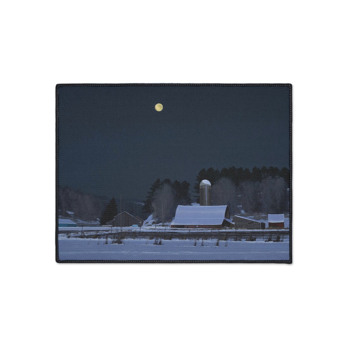 Ben Bauer: "Moonset, 7 Minutes to Sun Up" - Heavy Duty Floor Mat